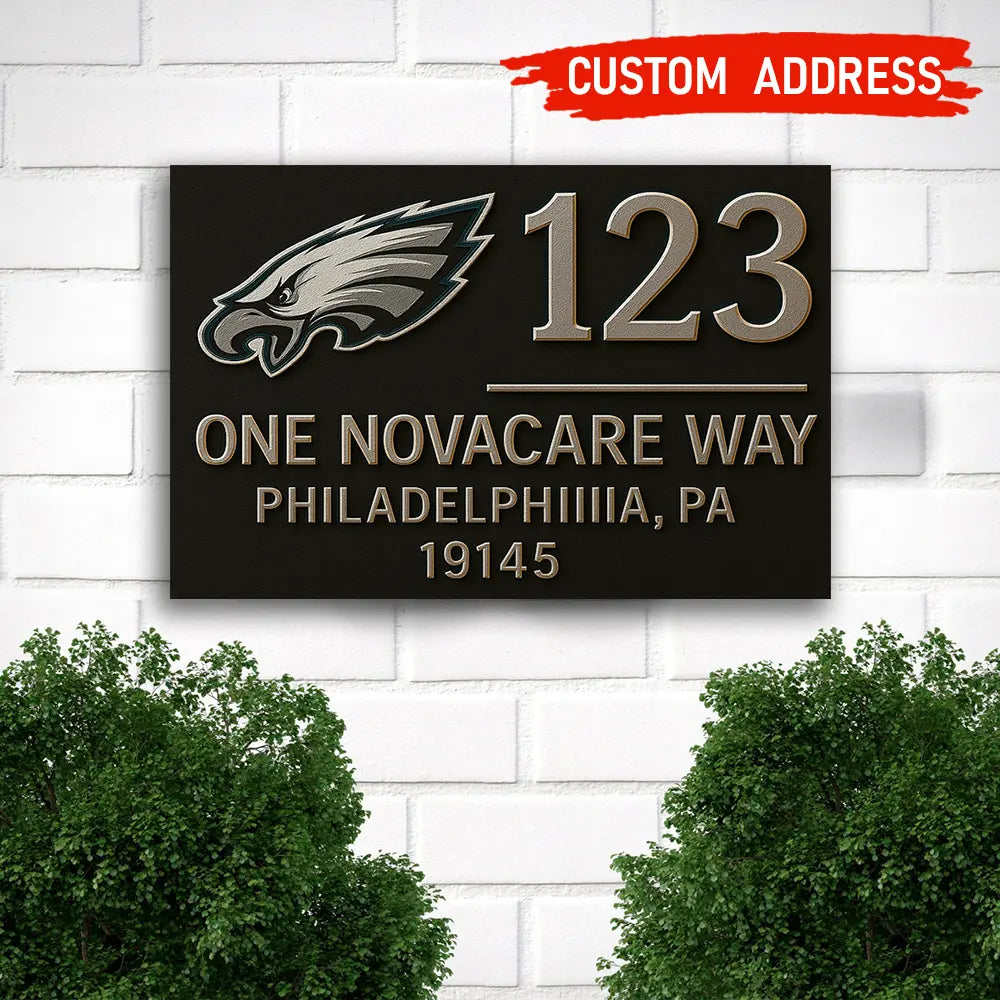 Philadelphia Eagles | Premium NFL Address Sign HI – HuddleStyle.com - Image 2