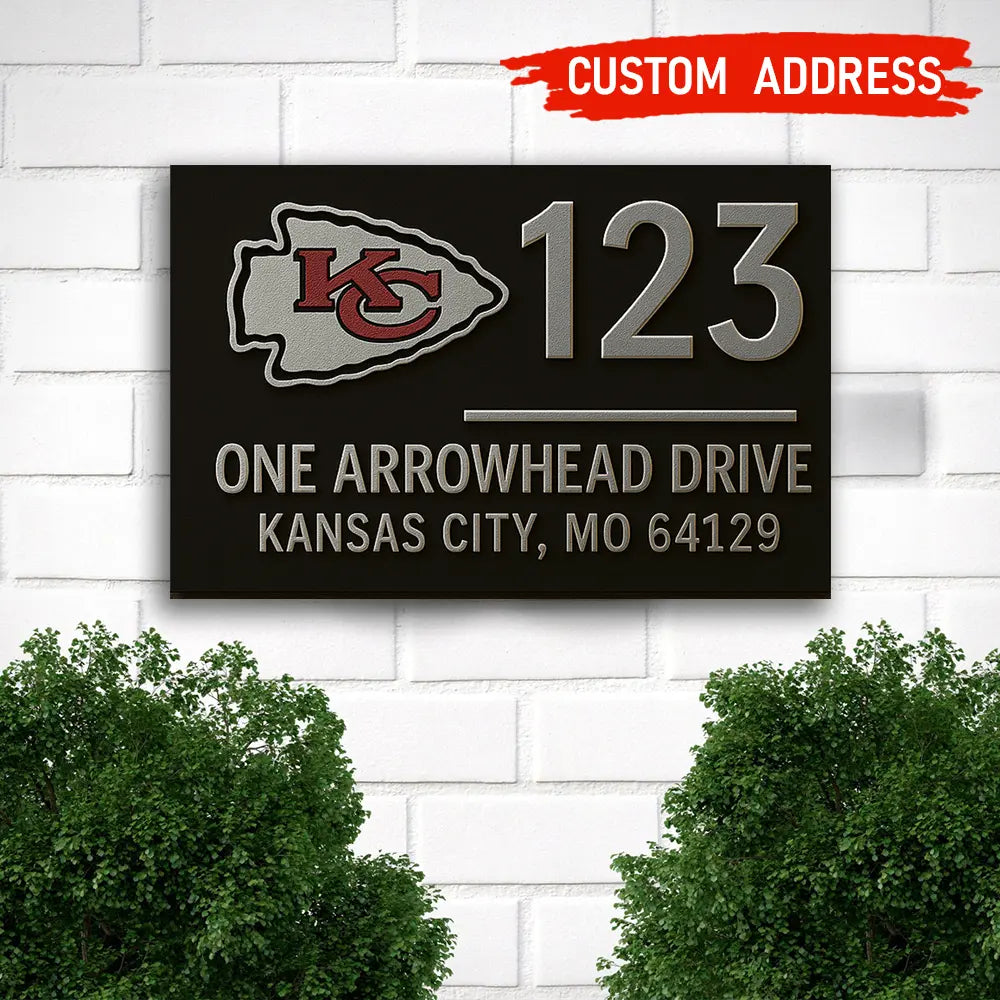 Kansas City Chiefs | Premium NFL Address Sign HI – HuddleStyle.com - Image 2