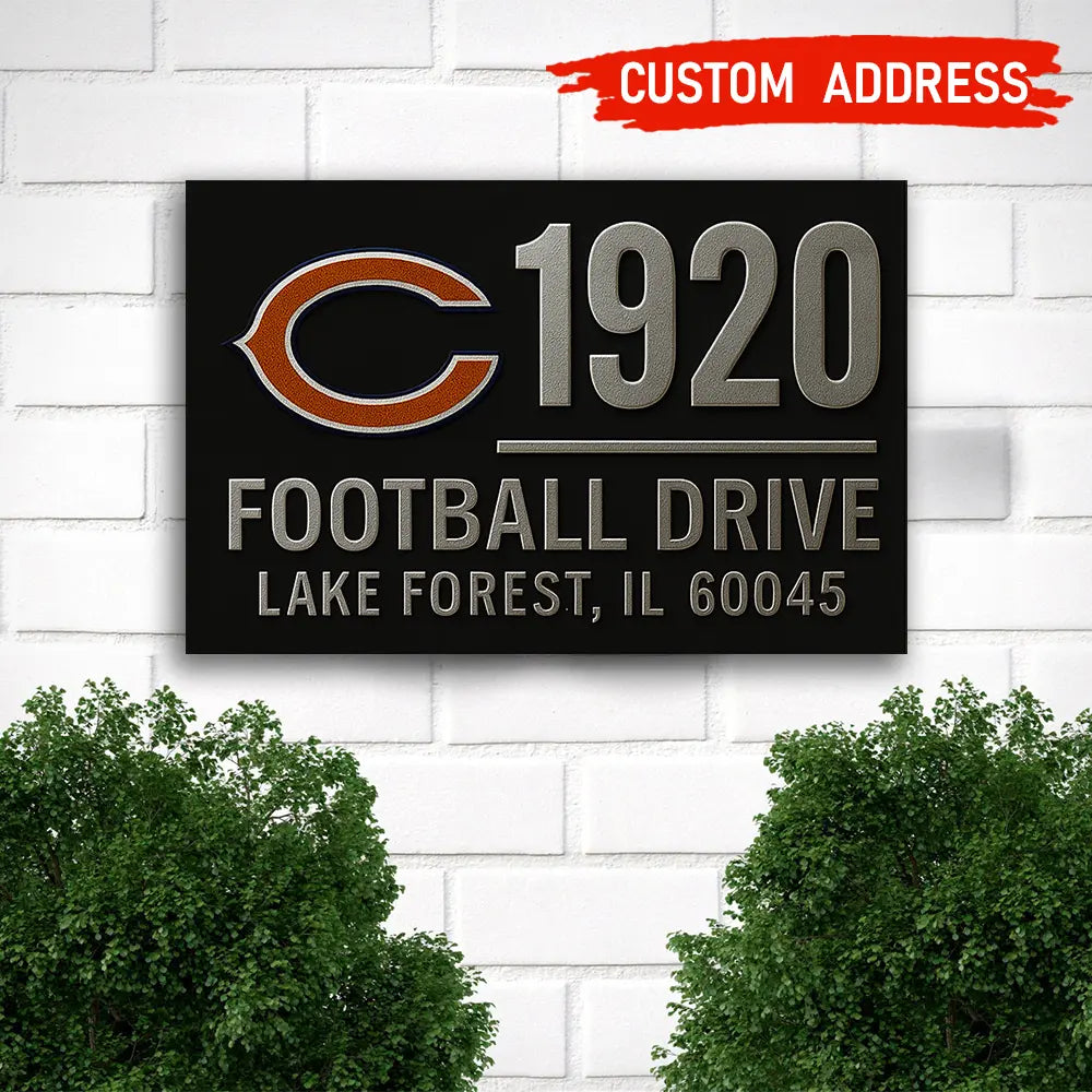 Chicago Bears | Premium NFL Address Sign HI – HuddleStyle.com - Main