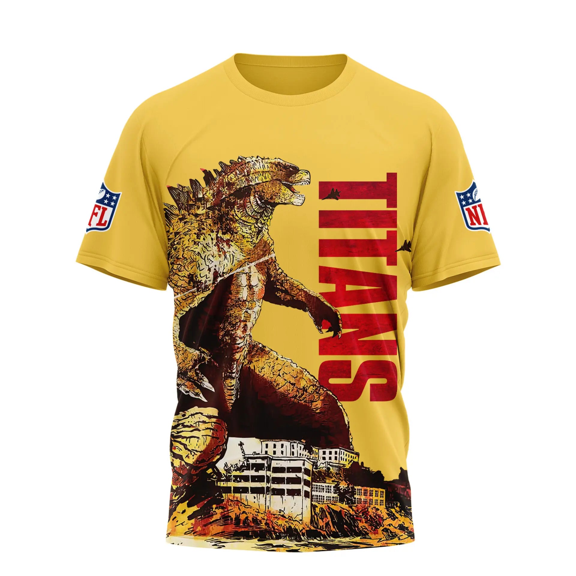 Tennessee Titans | Premium NFL Godzilla King of the Monsters 3D Shirt NY – HuddleStyle.com - Image 2