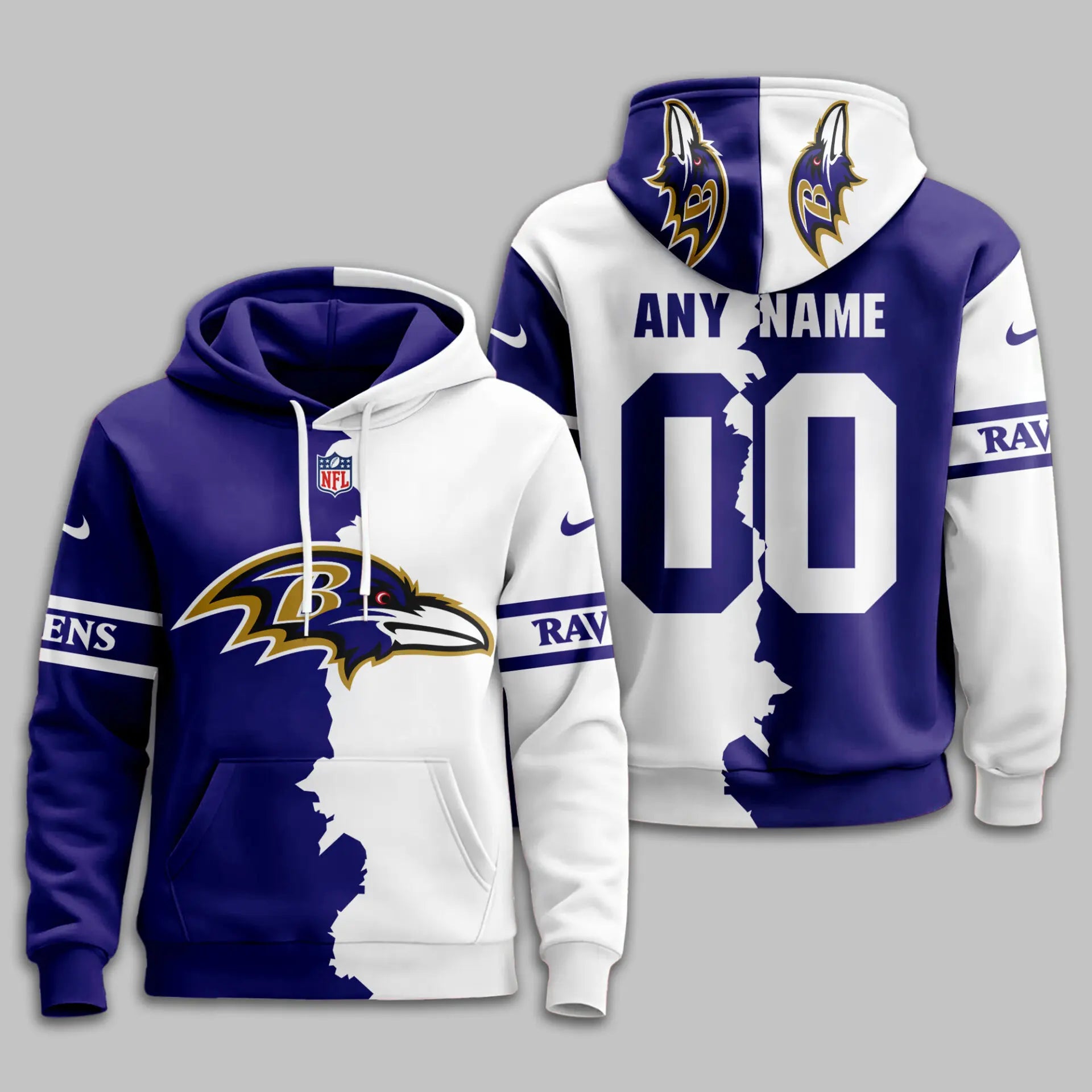 Baltimore Ravens | Premium Victory Split Hoodie TD – HuddleStyle.com - Image 2