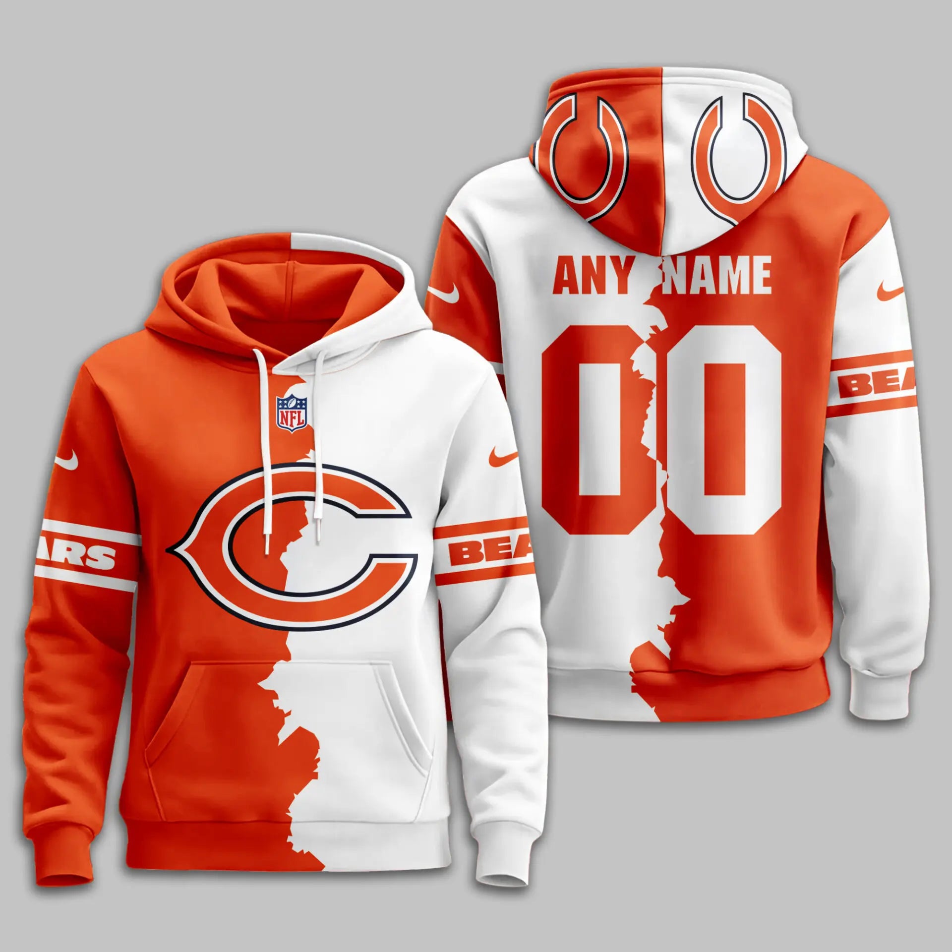 Chicago Bears | Premium Victory Split Hoodie TD – HuddleStyle.com - Image 2