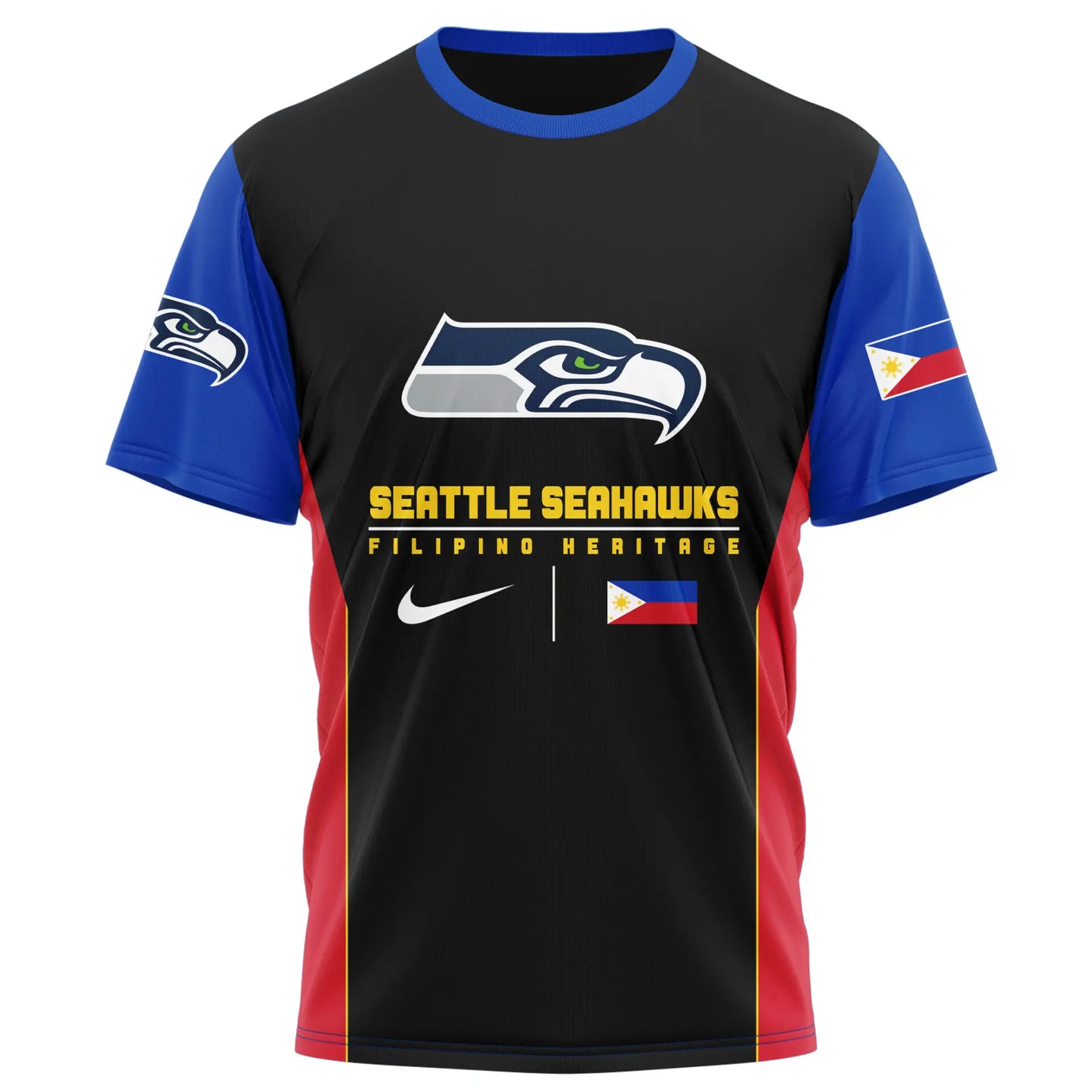 Seattle Seahawks | Premium NFL Filipino Heritage Celebration 3D Shirt HI – HuddleStyle.com - Main