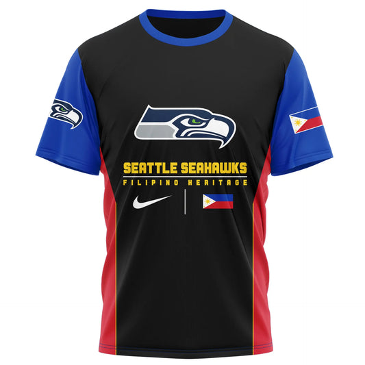 Seattle Seahawks | Premium NFL Filipino Heritage Celebration 3D Shirt HI – HuddleStyle.com - Main