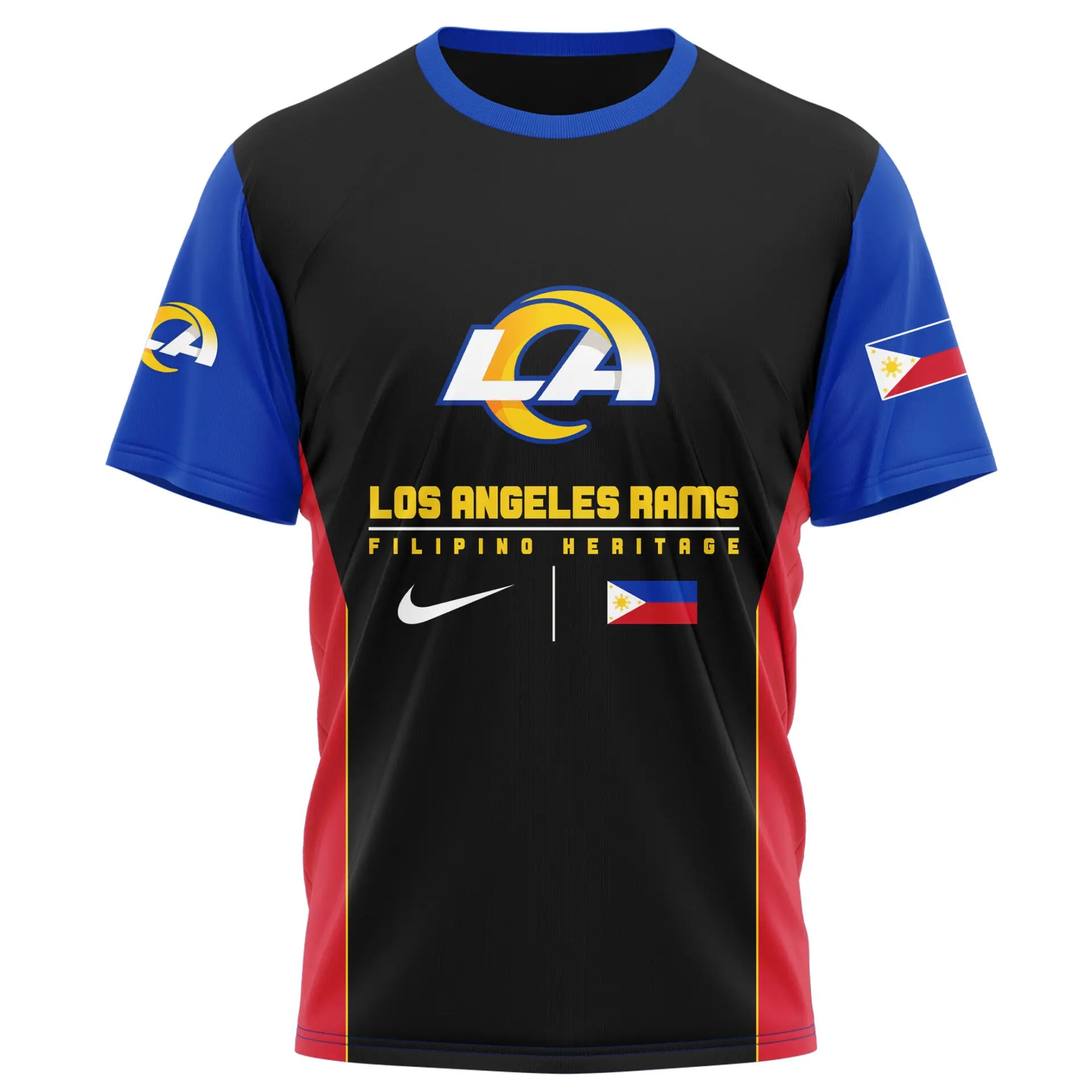 Los Angeles Rams | Premium NFL Filipino Heritage Celebration 3D Shirt HI – HuddleStyle.com - Image 2