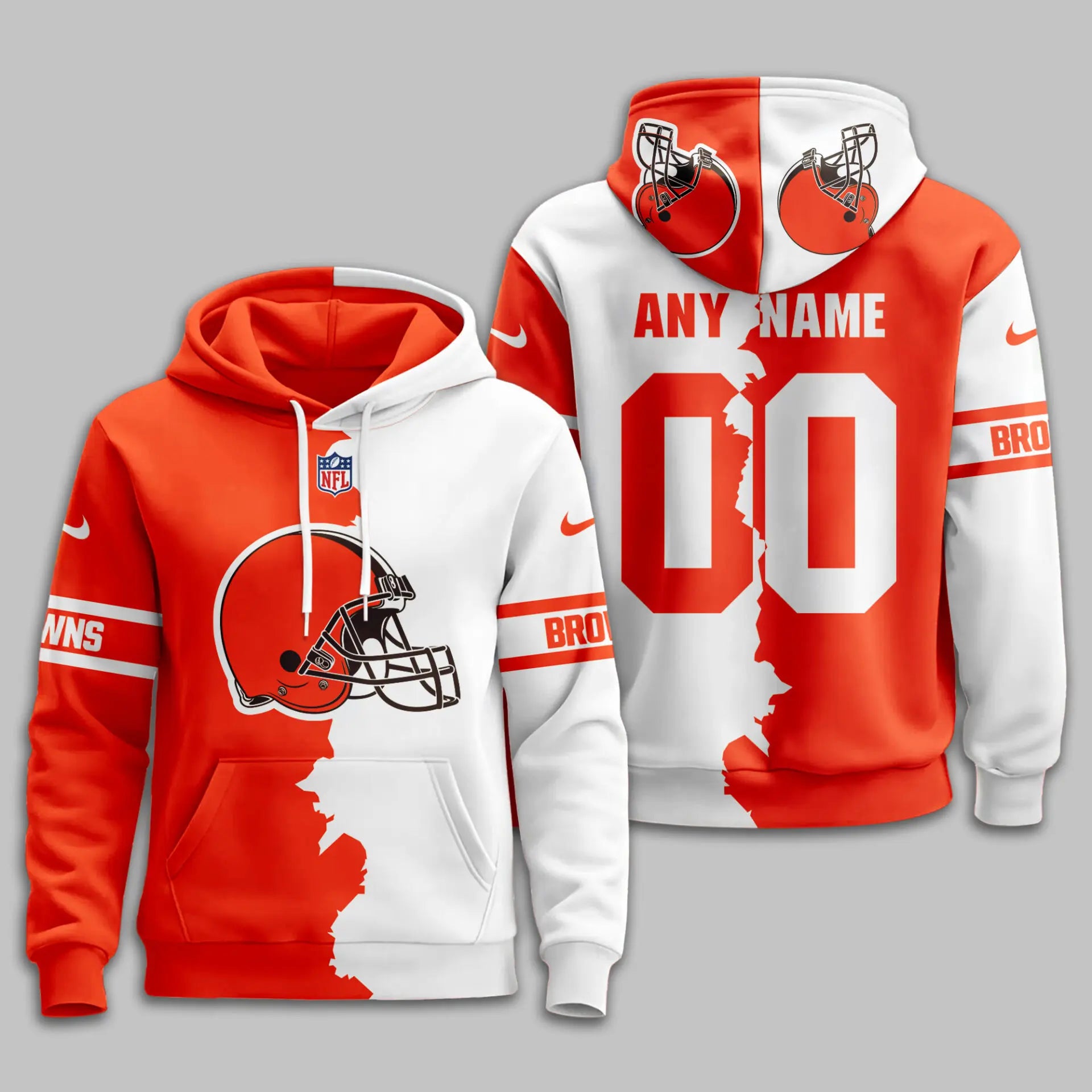 Cleveland Browns | Premium Victory Split Hoodie TD – HuddleStyle.com - Image 2
