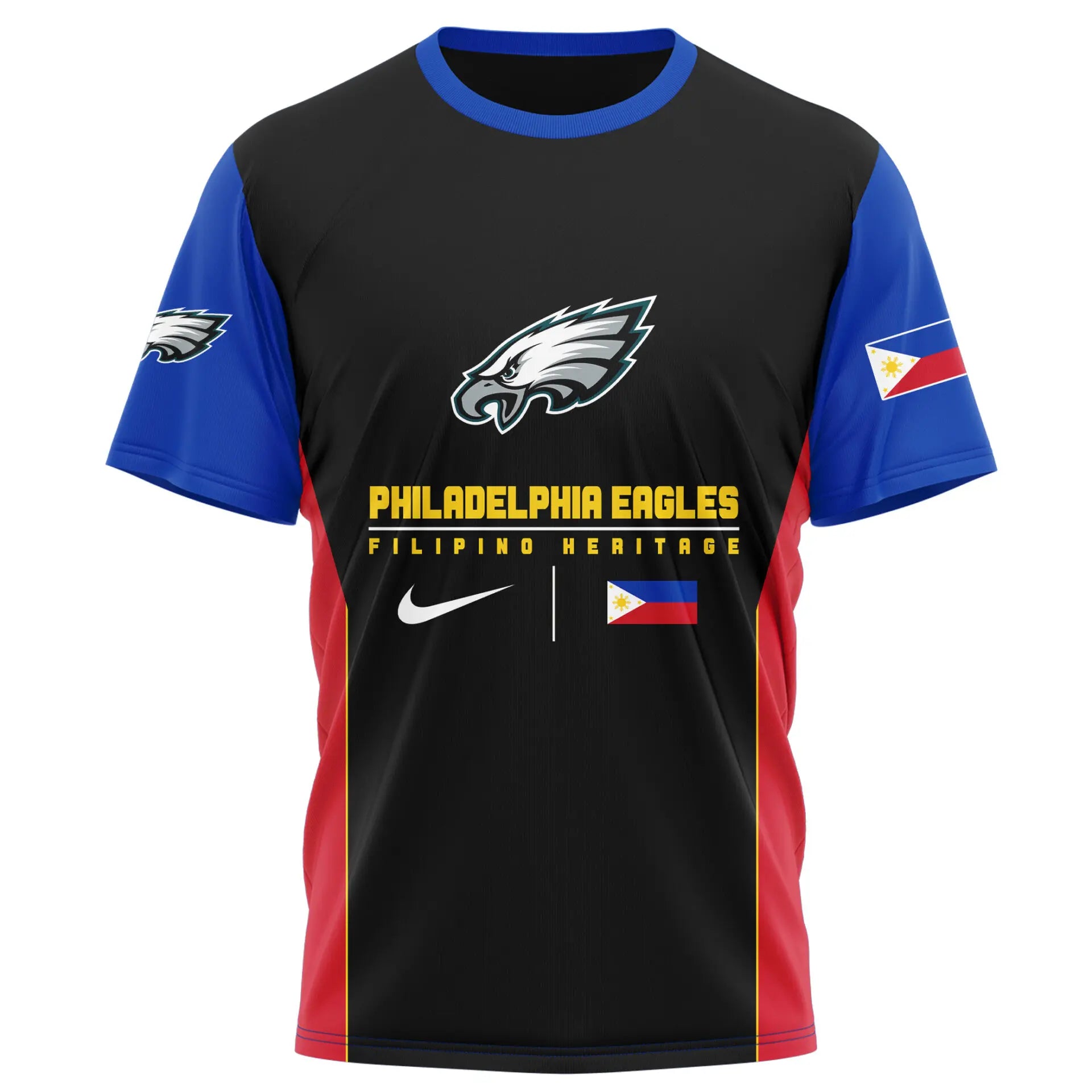 Philadelphia Eagles | Premium NFL Filipino Heritage Celebration 3D Shirt HI – HuddleStyle.com - Image 3