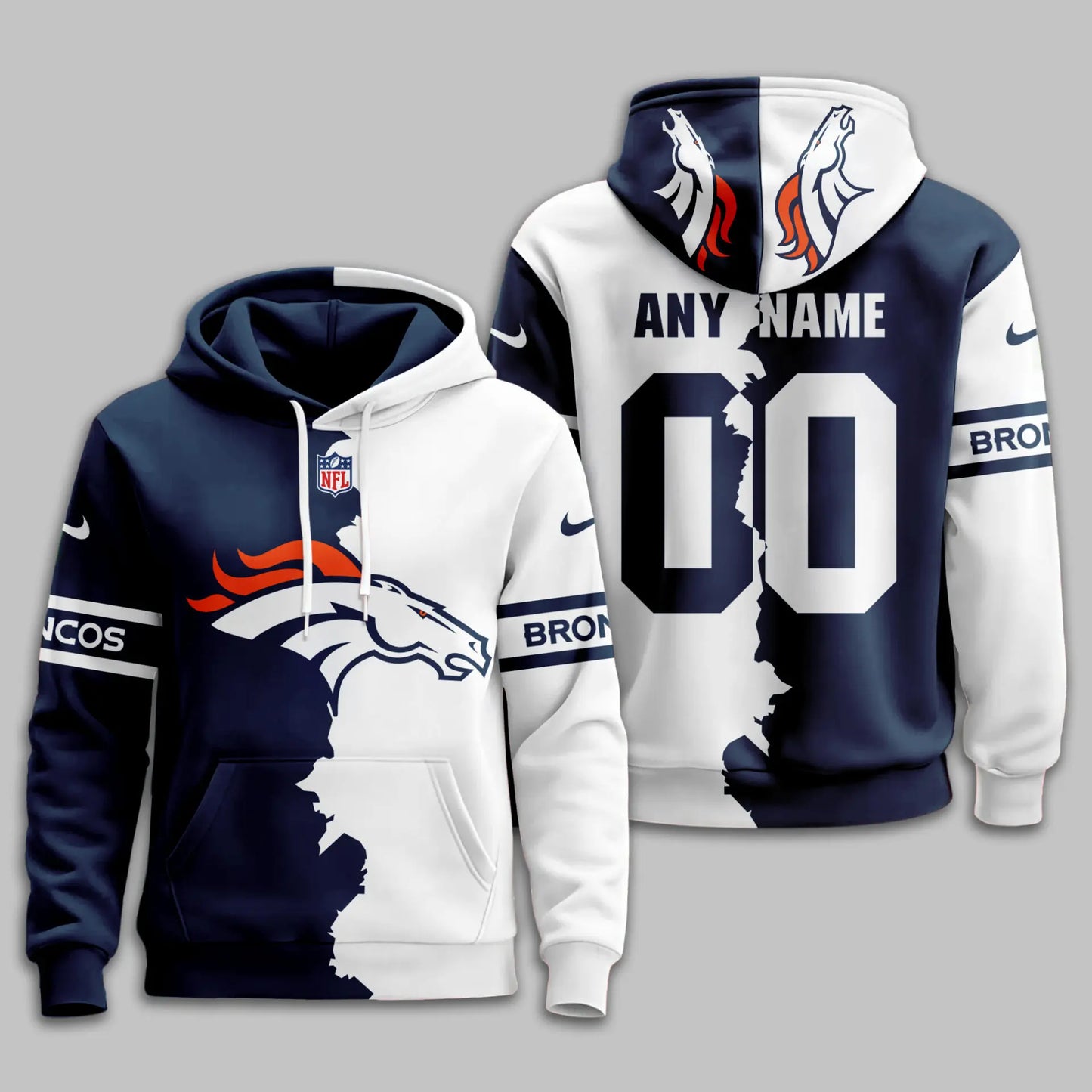 Denver Broncos | Premium Victory Split Hoodie TD – HuddleStyle.com - Image 2