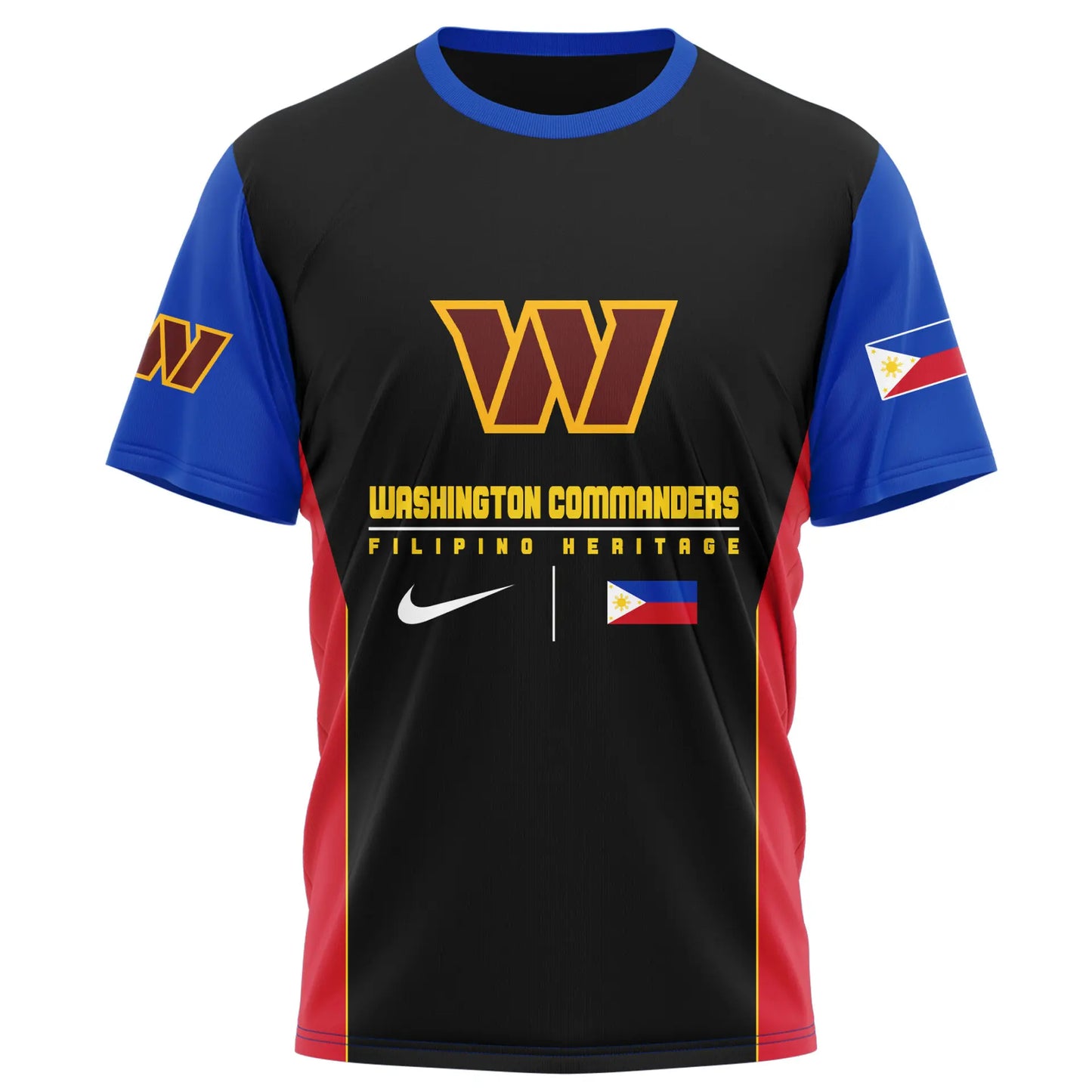 Washington Commanders | Premium NFL Filipino Heritage Celebration 3D Shirt HI – HuddleStyle.com - Main