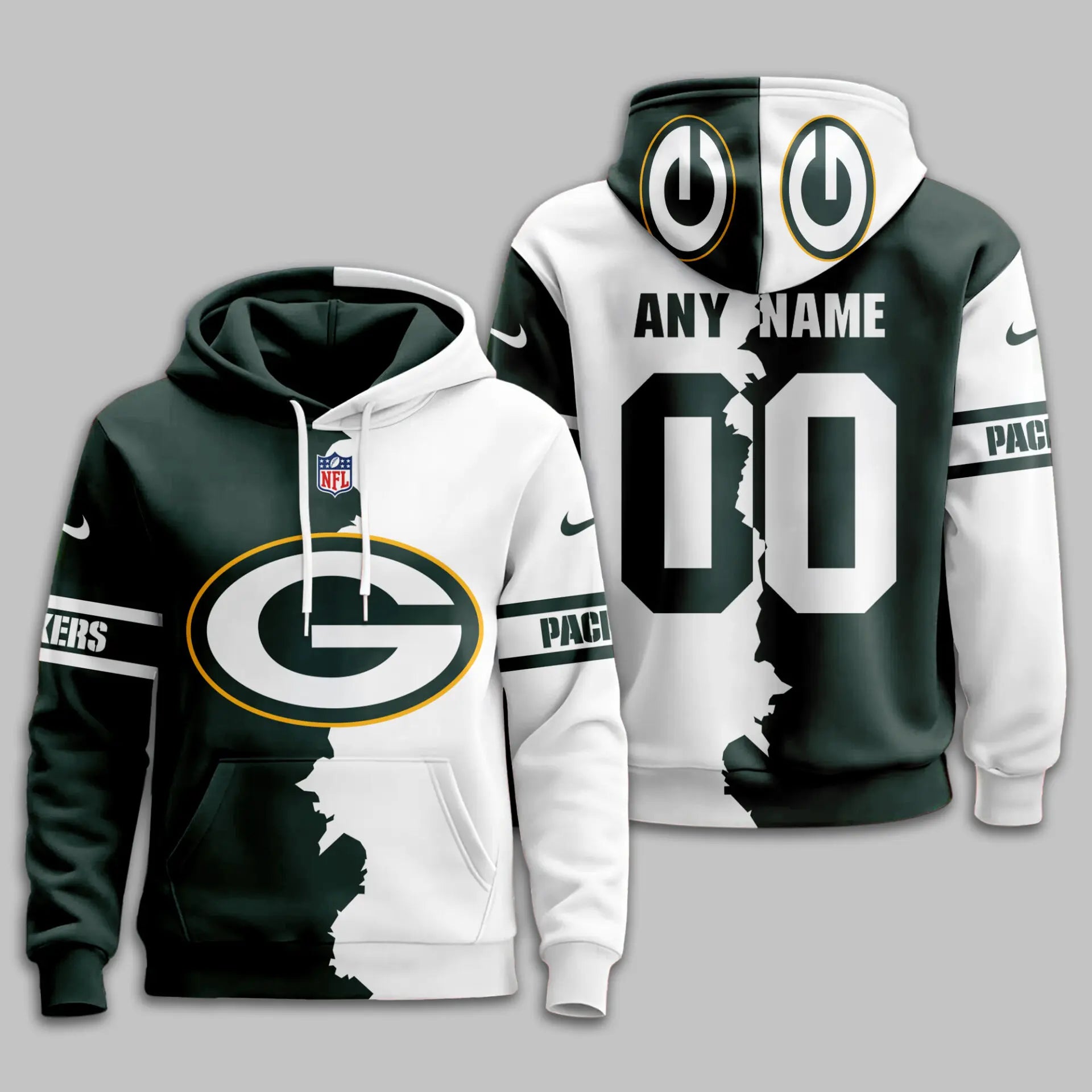 Green Bay Packers | Premium Victory Split Hoodie TD – HuddleStyle.com - Image 2