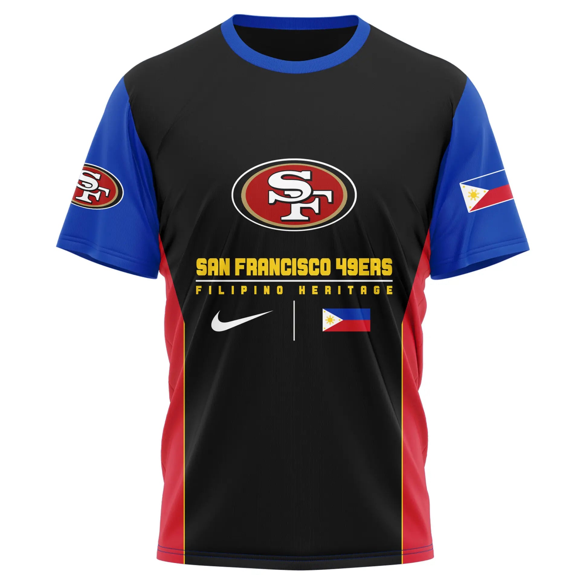 San Francisco 49ers | Premium NFL Filipino Heritage Celebration 3D Shirt HI – HuddleStyle.com - Image 2