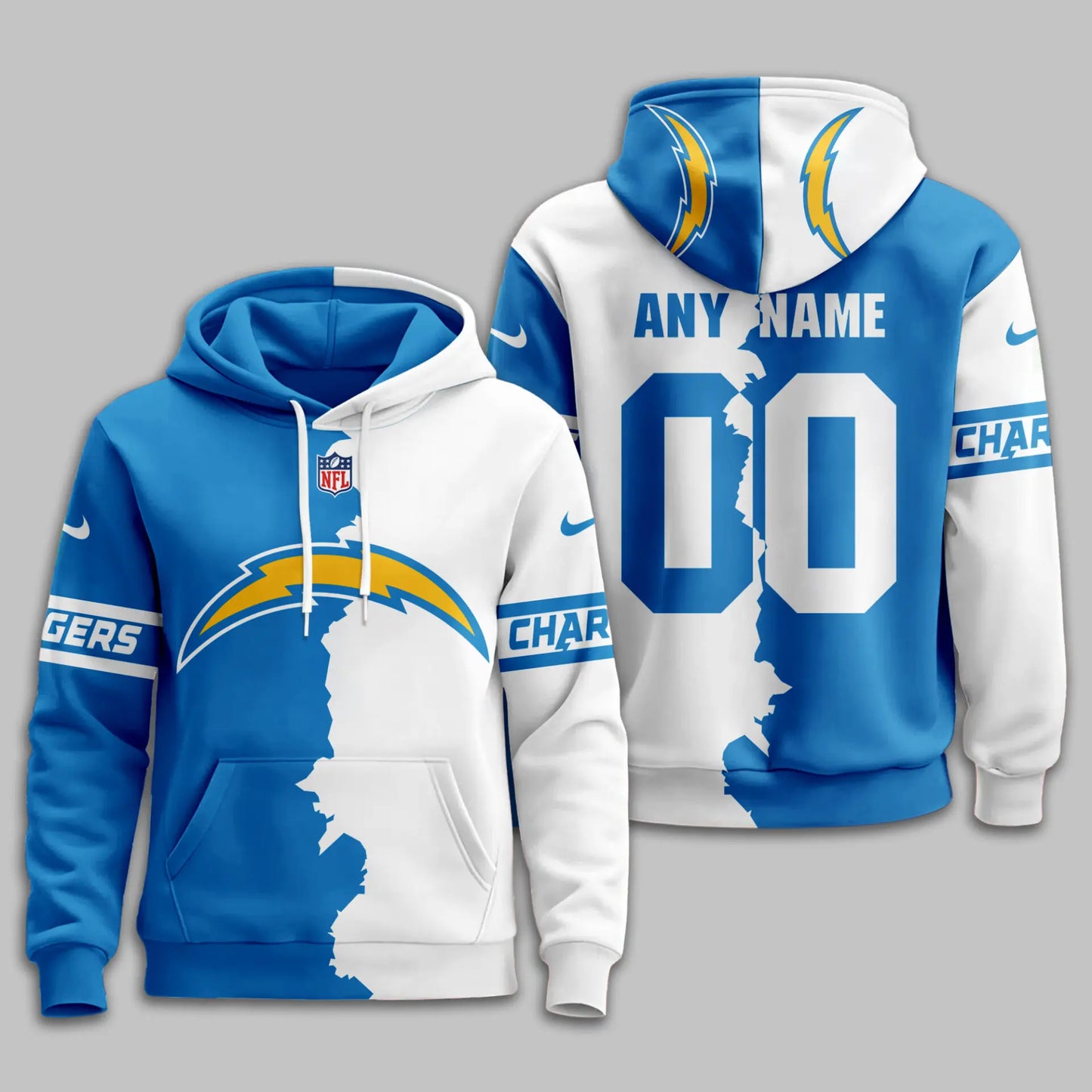 Los Angeles Chargers | Premium Victory Split Hoodie TD – HuddleStyle.com - Image 2