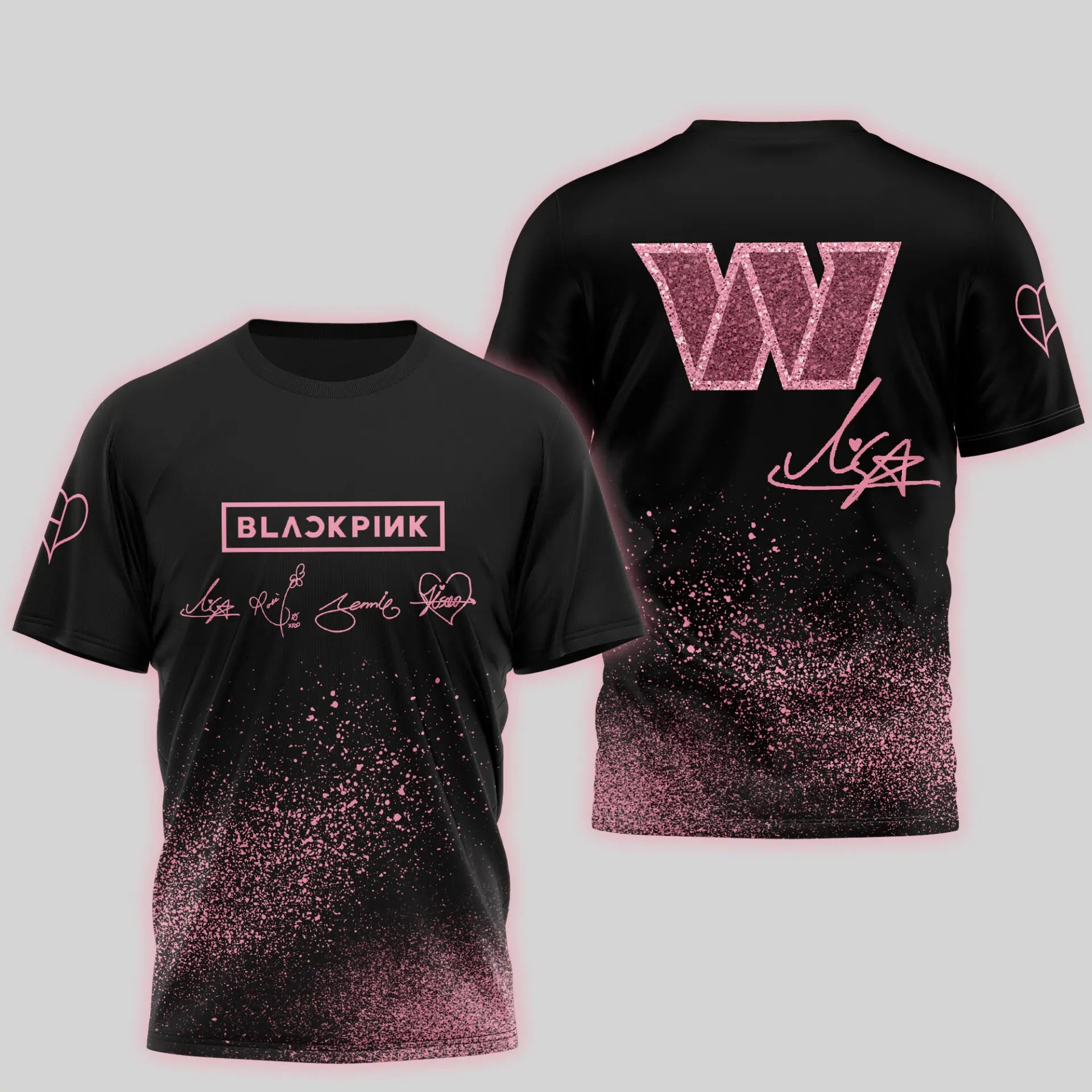 Washington Commanders | Premium NFL x BlackPink 3D Shirt TD – HuddleStyle.com - Image 4
