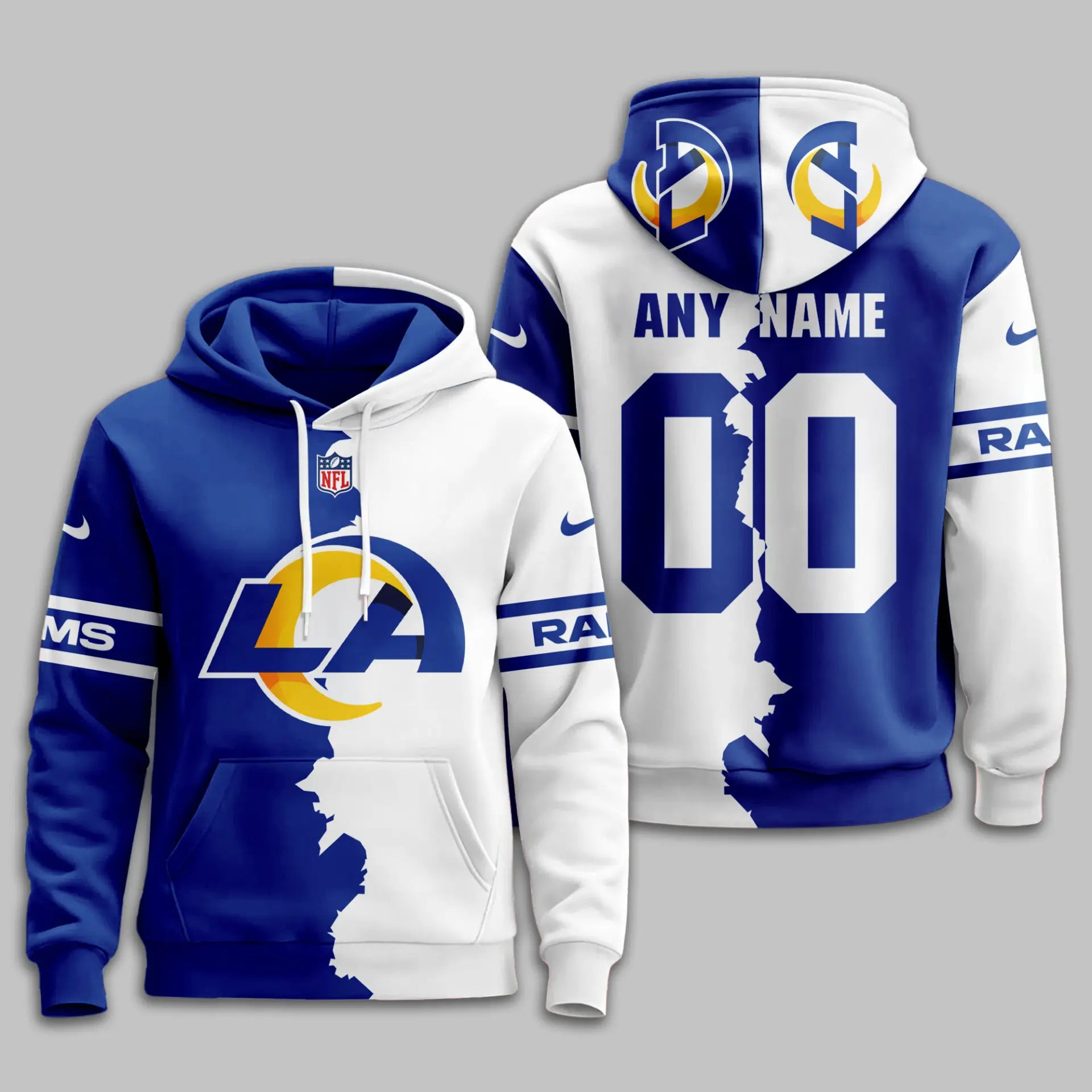 Los Angeles Rams | Premium Victory Split Hoodie TD – HuddleStyle.com - Image 2