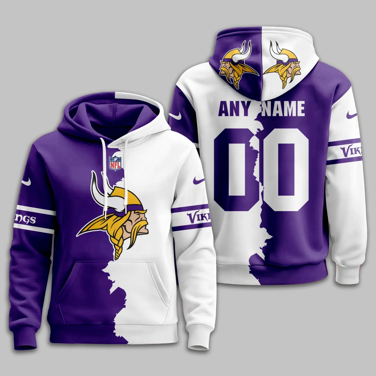 Minnesota Vikings | Premium Victory Split Hoodie TD – HuddleStyle.com - Image 2