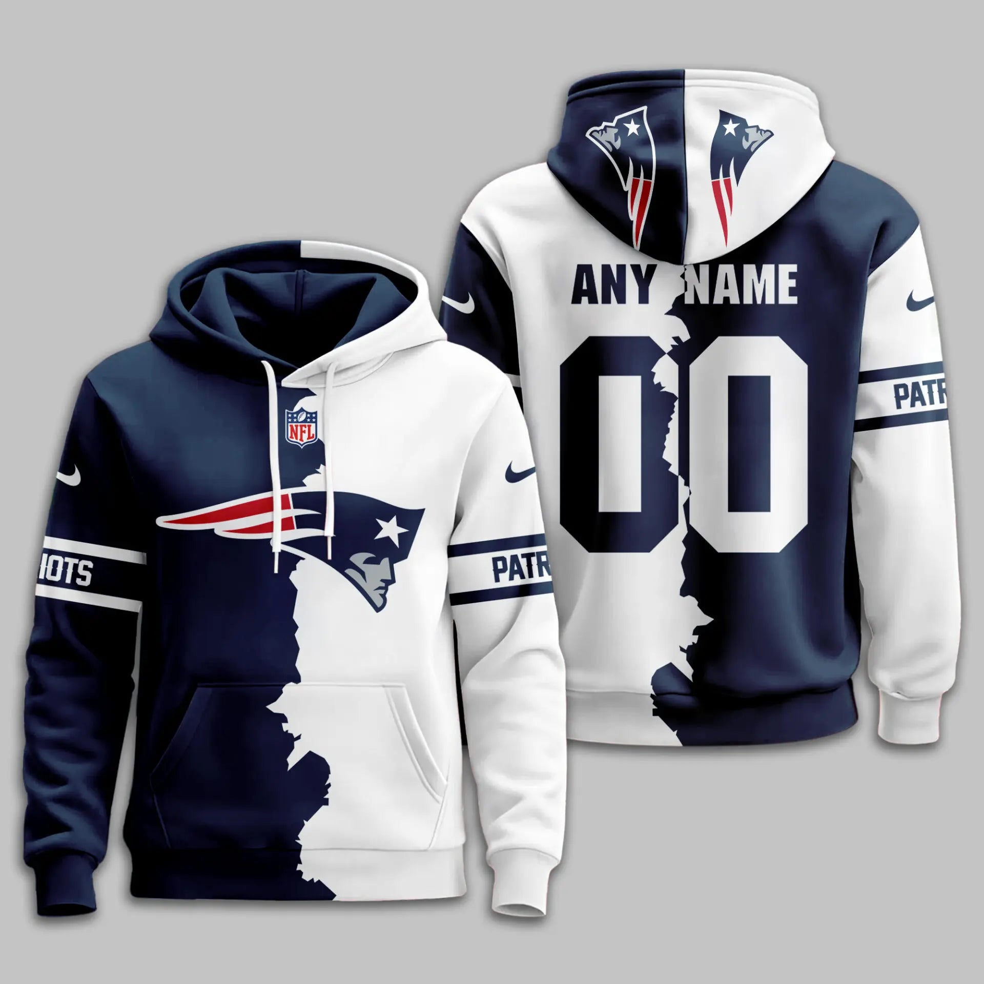 New England Patriots | Premium Victory Split Hoodie TD – HuddleStyle.com - Image 2