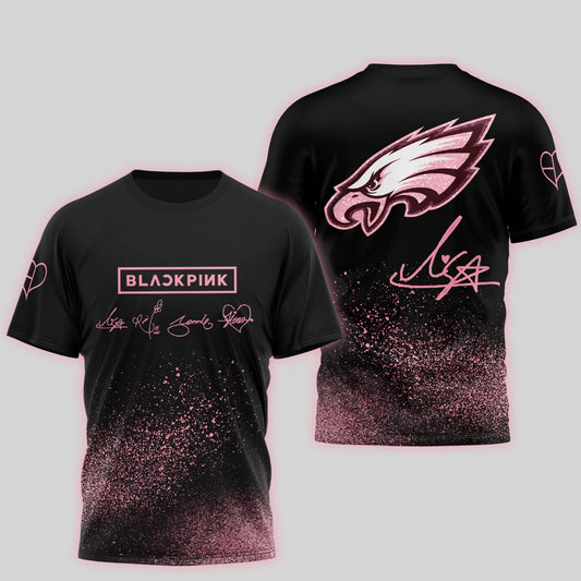Philadelphia Eagles | Premium NFL x BlackPink 3D Shirt TD – HuddleStyle.com - Main