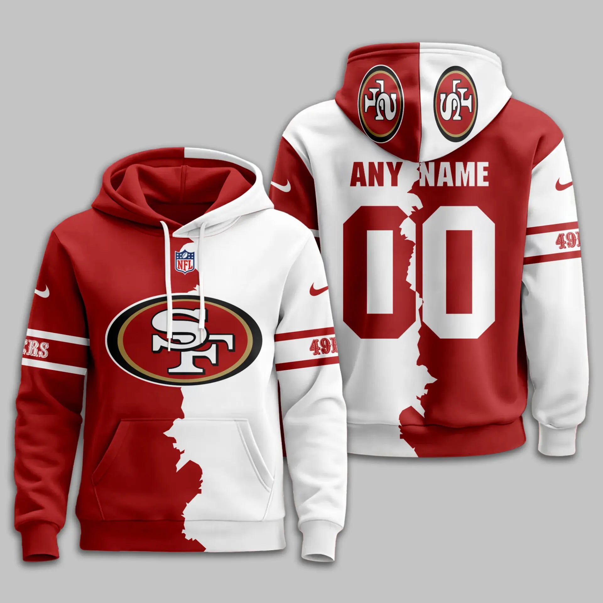 San Francisco 49ers | Premium Victory Split Hoodie TD – HuddleStyle.com - Image 2