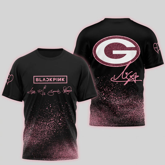 Green Bay Packers | Premium NFL x BlackPink 3D Shirt TD – HuddleStyle.com - Main
