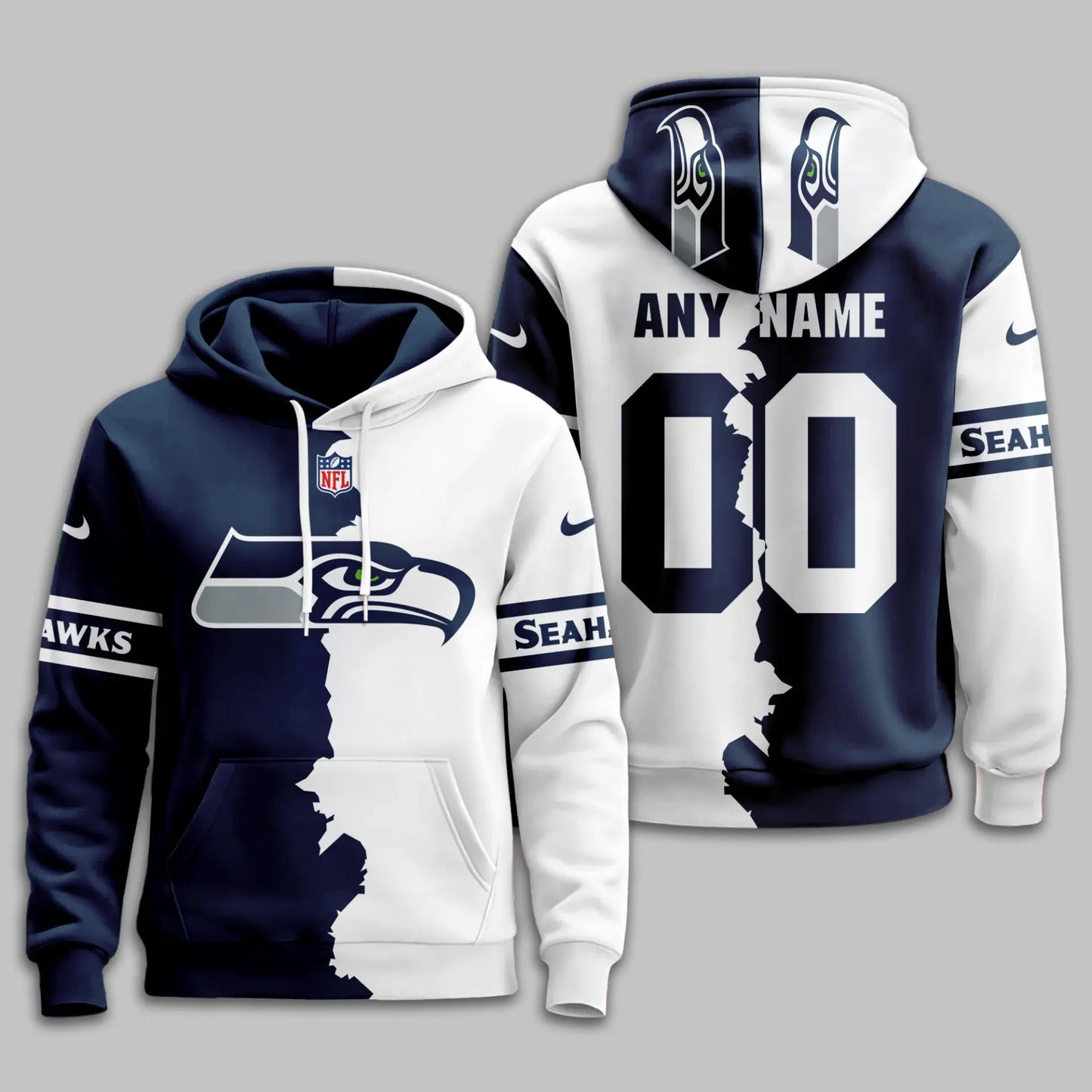 Seattle Seahawks | Premium Victory Split Hoodie TD – HuddleStyle.com - Image 2