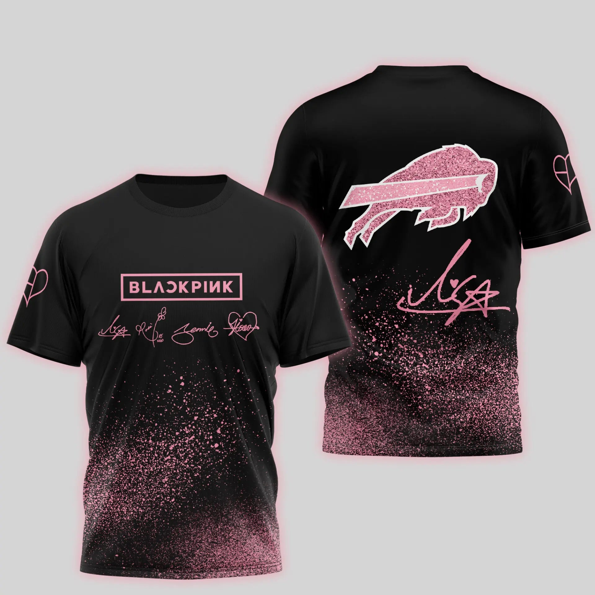 Buffalo Bills | Premium NFL x BlackPink 3D Shirt TD – HuddleStyle.com - Image 4