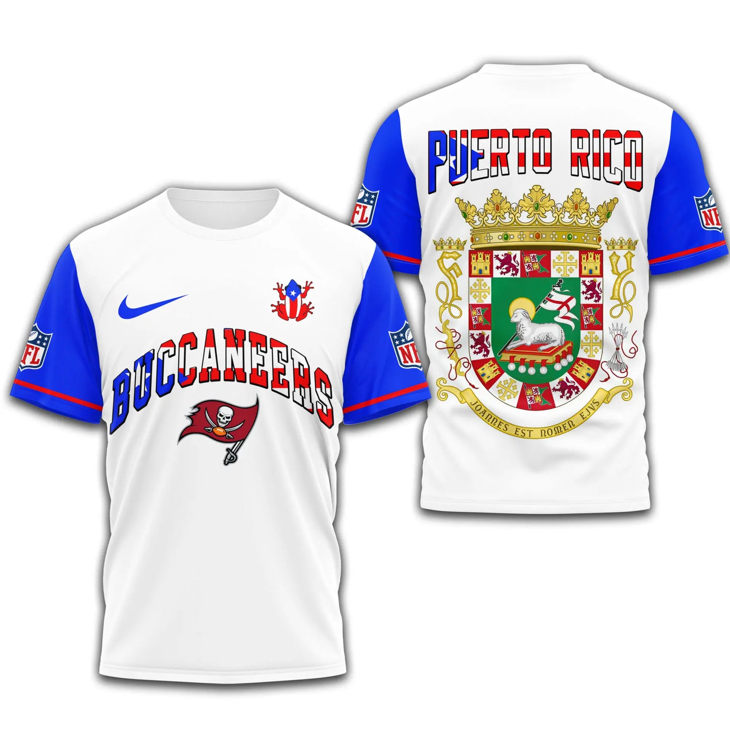 Tampa Bay Buccaneers | Premium NFL x Puerto Rico  3D Shirt TD – HuddleStyle.com - Image 3