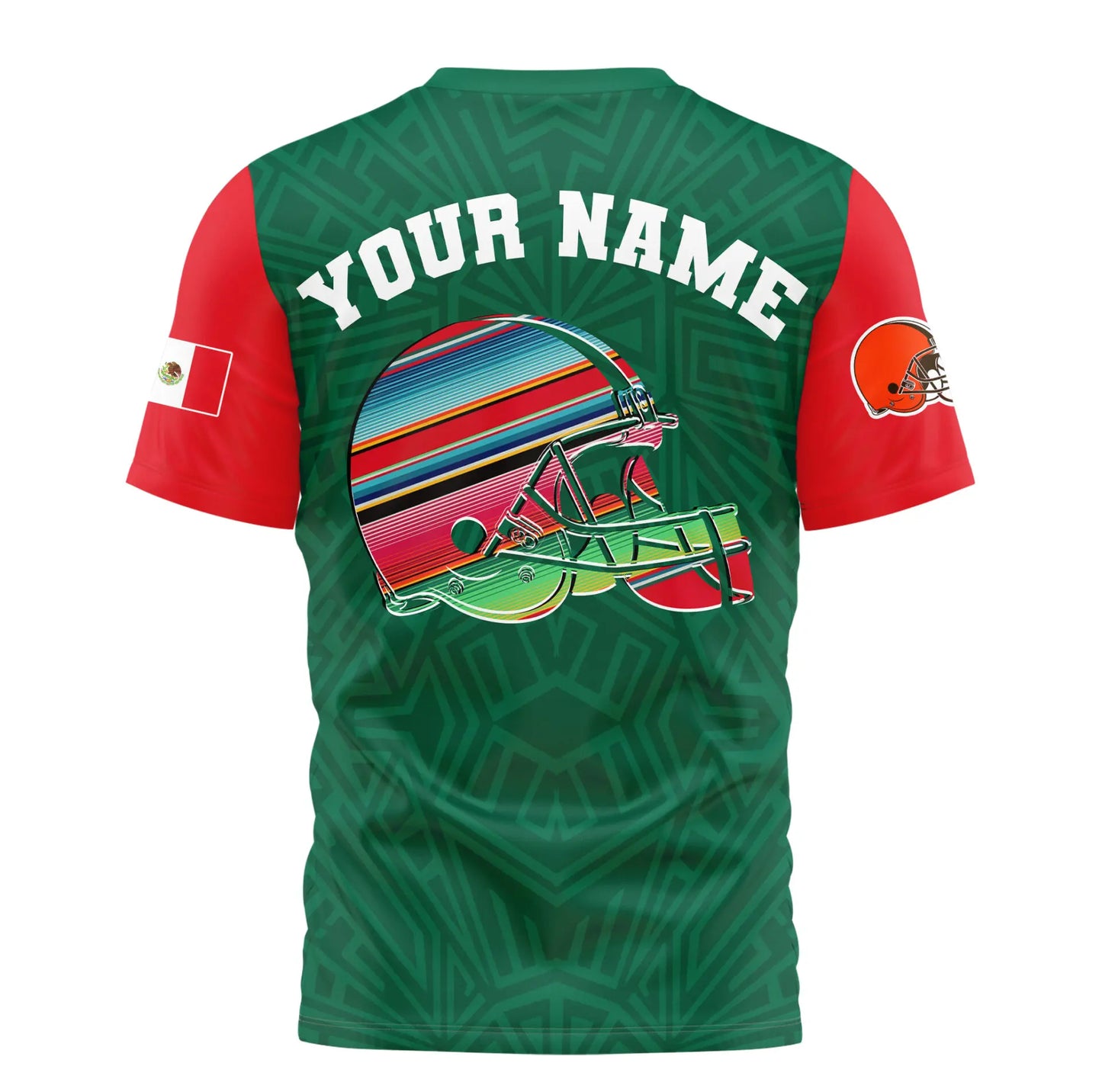 Cleveland Browns | Premium NFL Mexican Heritage Celebration 3D Shirt HI – HuddleStyle.com - Image 2
