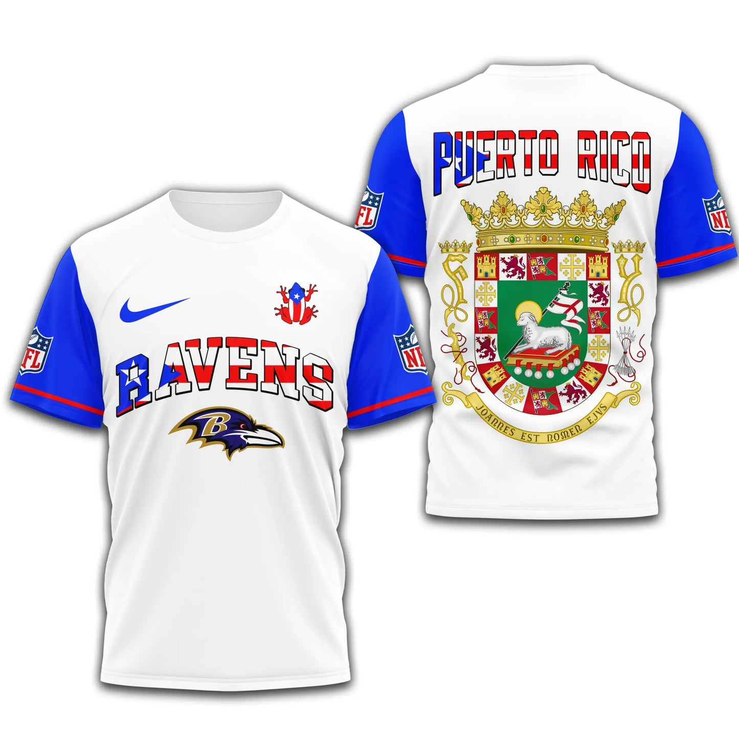 Baltimore Ravens | Premium NFL x Puerto Rico  3D Shirt TD – HuddleStyle.com - Main