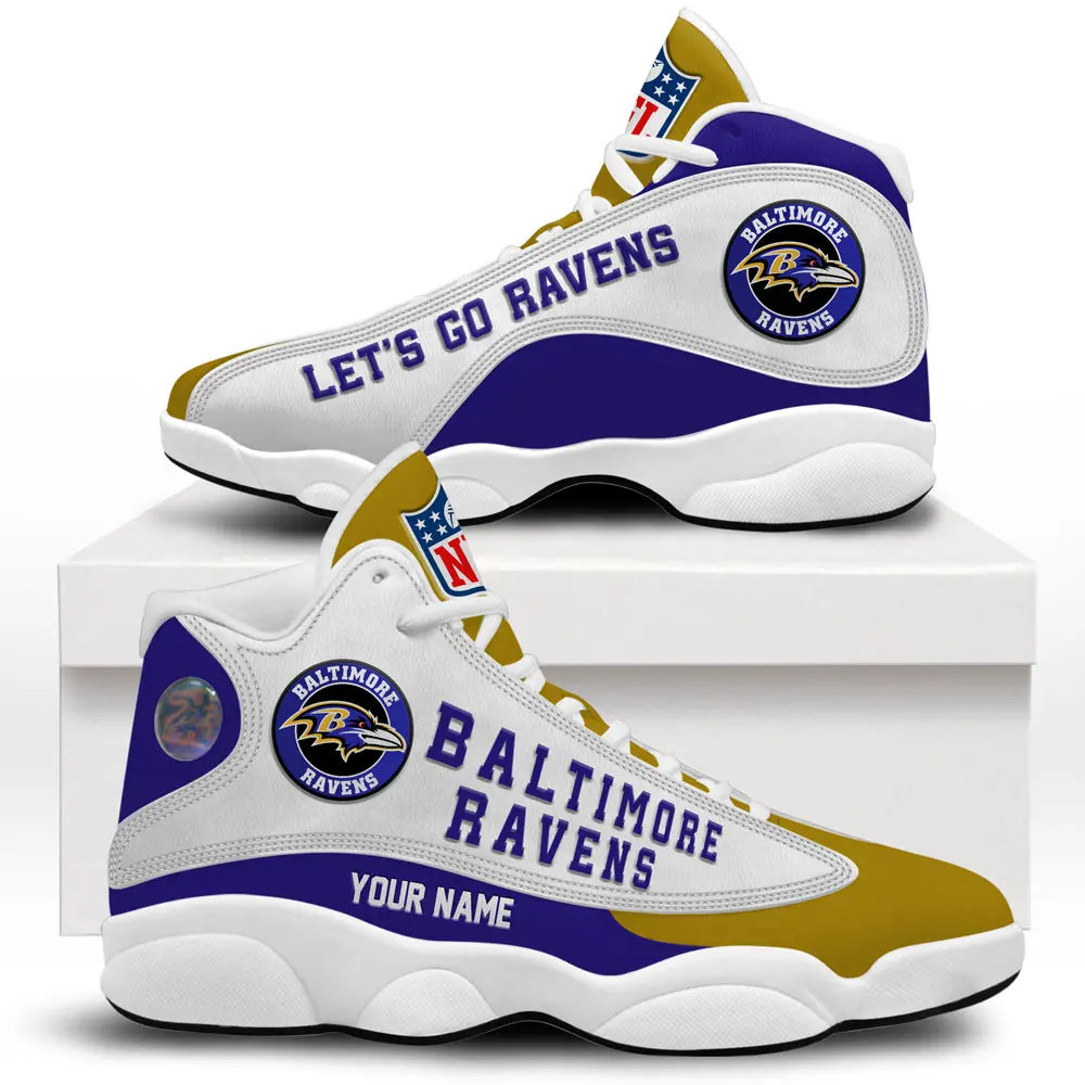 Baltimore Ravens | Premium NFL Game Day Air Jordan 13 TD – HuddleStyle.com - Image 2
