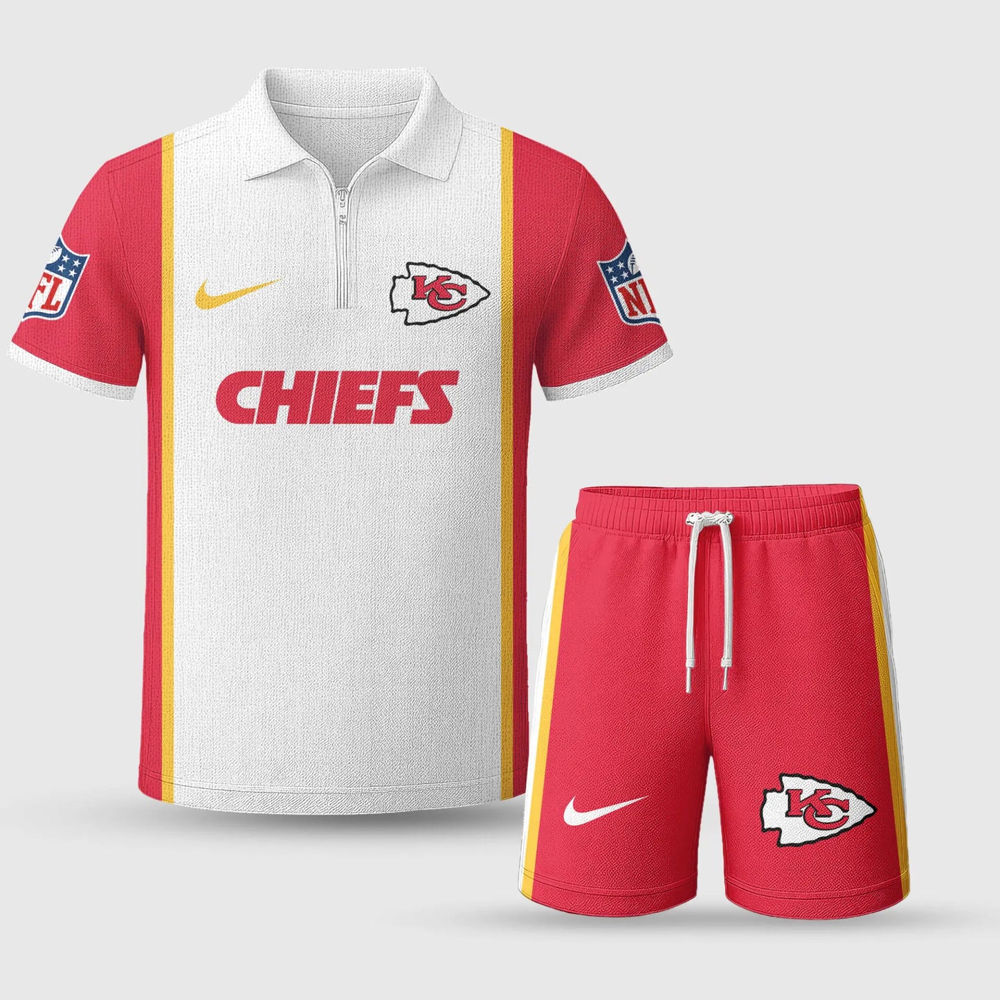 Kansas City Chiefs | Premium NFL Combo Polo And Shorts TD – HuddleStyle.com - Image 3