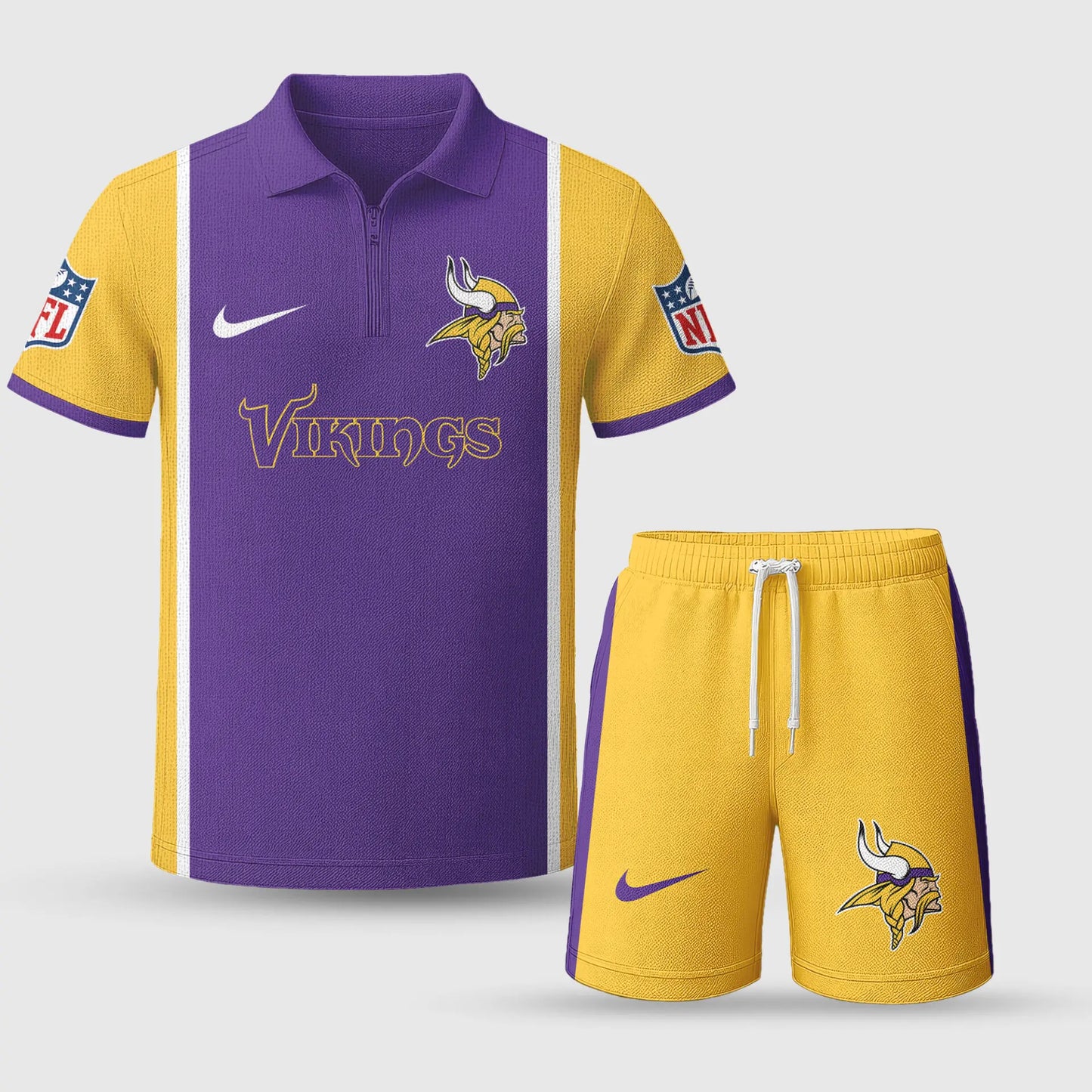 Minnesota Vikings | Premium NFL Combo Polo And Shorts TD – HuddleStyle.com - Image 4