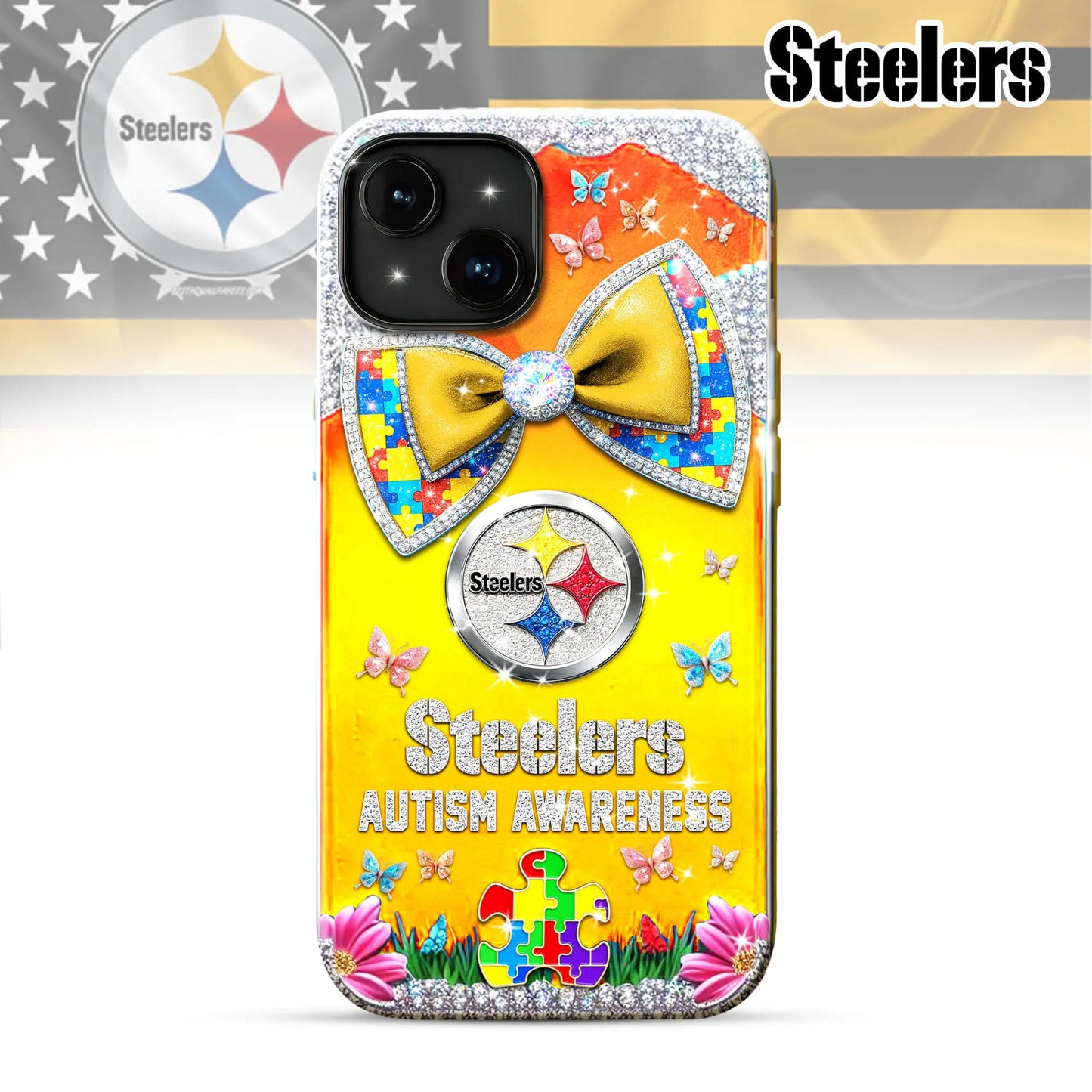 Pittsburgh Steelers | Premium NFL Autism Awareness Phonecase TD – HuddleStyle.com - Main