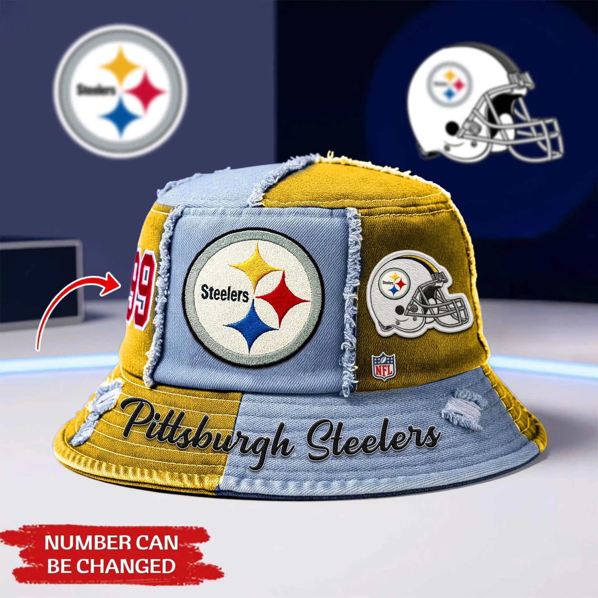 Pittsburgh Steelers | Premium Bucket Hat TD – HuddleStyle.com - Main
