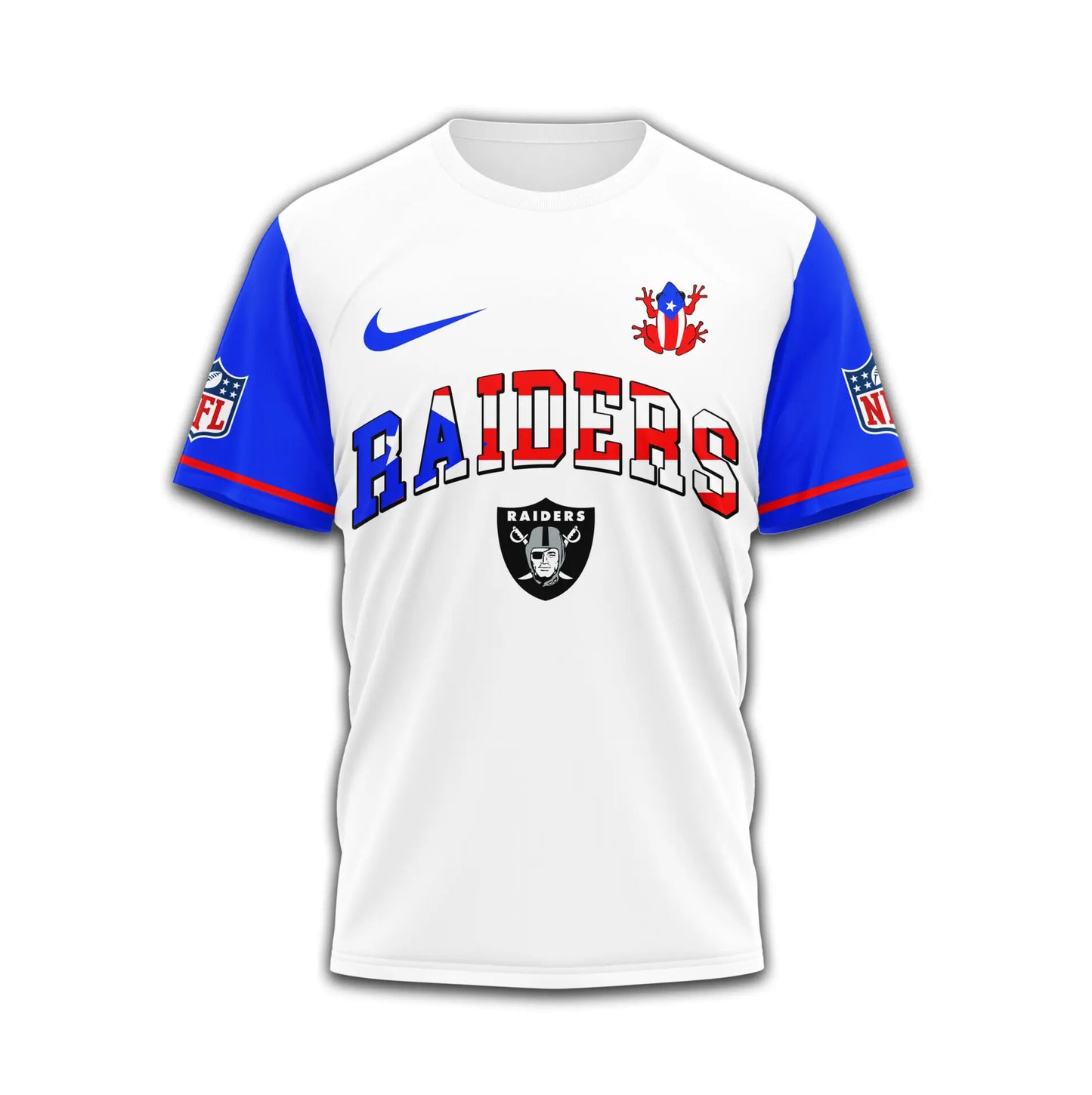 Las Vegas Raiders | Premium NFL x Puerto Rico  3D Shirt TD – HuddleStyle.com - Image 3