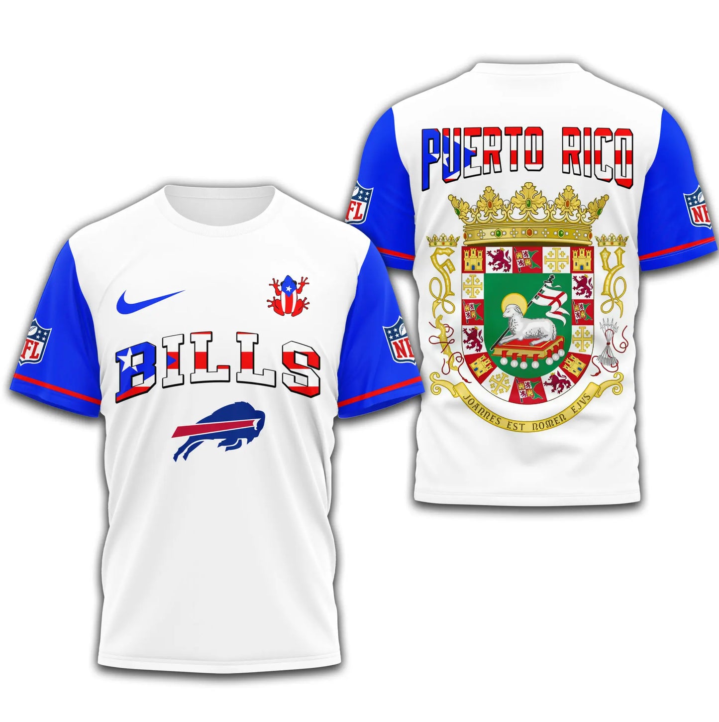 Buffalo Bills | Premium NFL x Puerto Rico  3D Shirt TD – HuddleStyle.com - Image 4