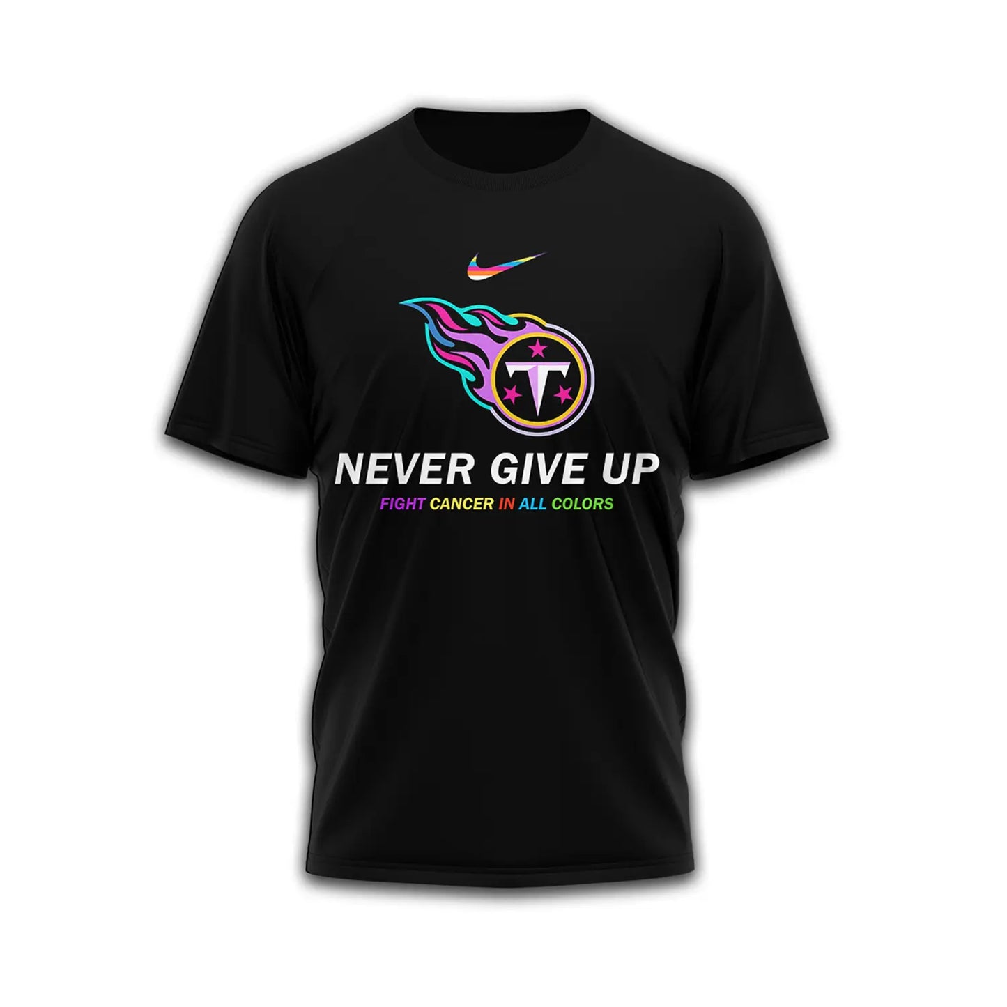 Tennessee Titans | Premium Fight Cancer In All Colors 3D Shirt TD – HuddleStyle.com - Image 3