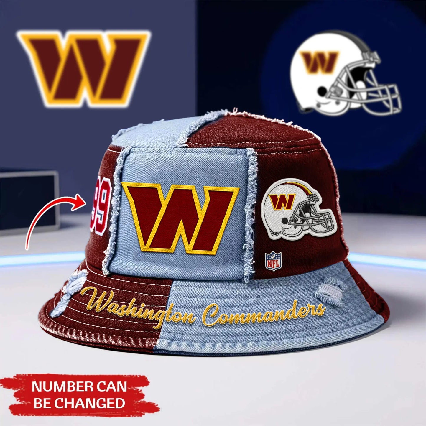 Washington Commanders | Premium Bucket Hat TD – HuddleStyle.com - Image 2
