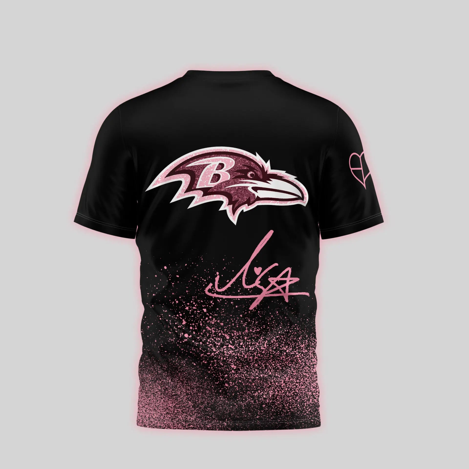 Baltimore Ravens | Premium NFL x BlackPink 3D Shirt TD – HuddleStyle.com - Image 4