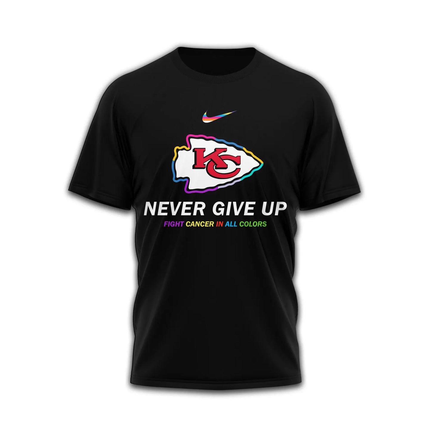 Kansas City Chiefs | Premium Fight Cancer In All Colors 3D Shirt TD – HuddleStyle.com - Image 2