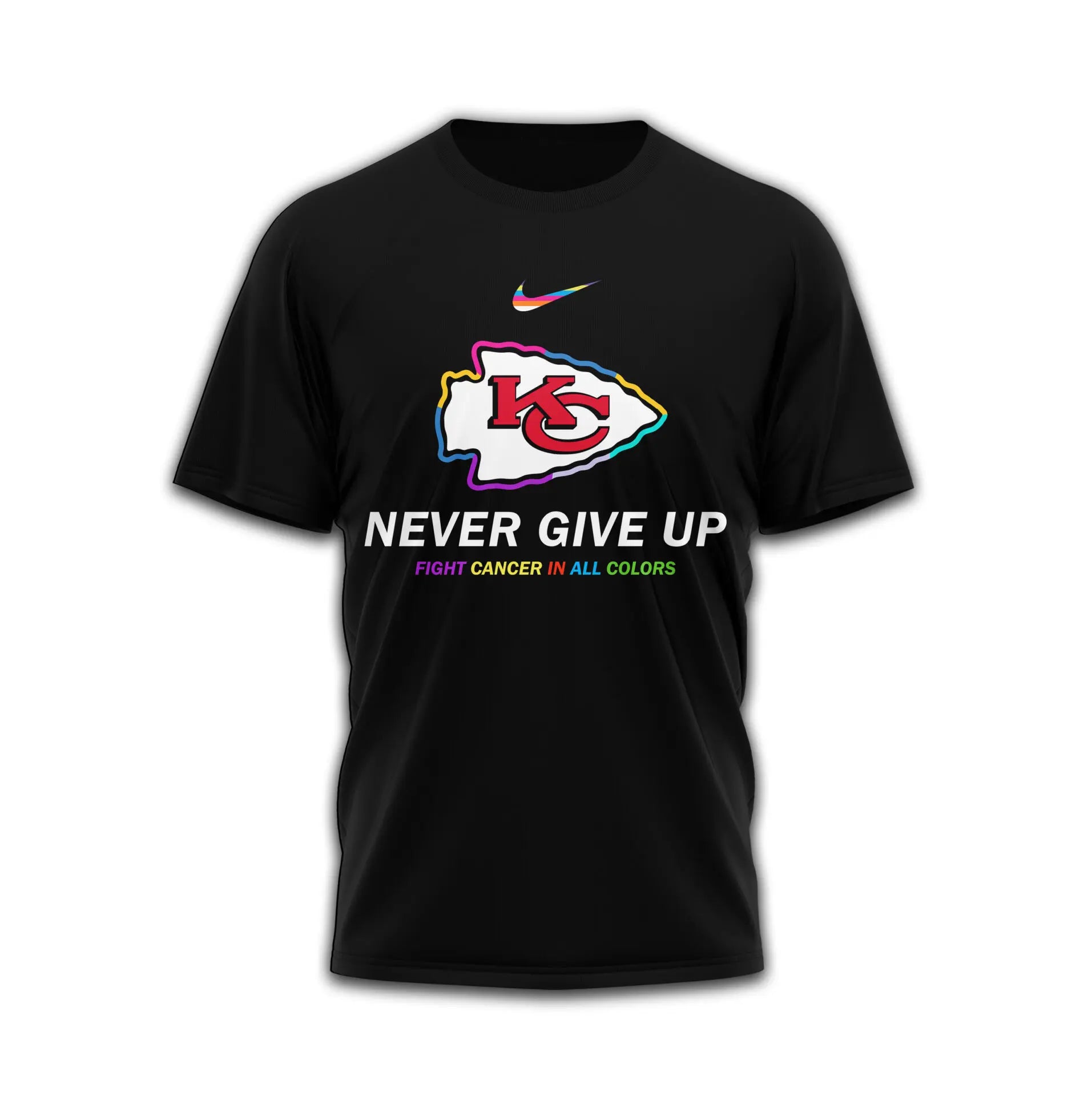 Kansas City Chiefs | Premium Fight Cancer In All Colors 3D Shirt TD – HuddleStyle.com - Image 2