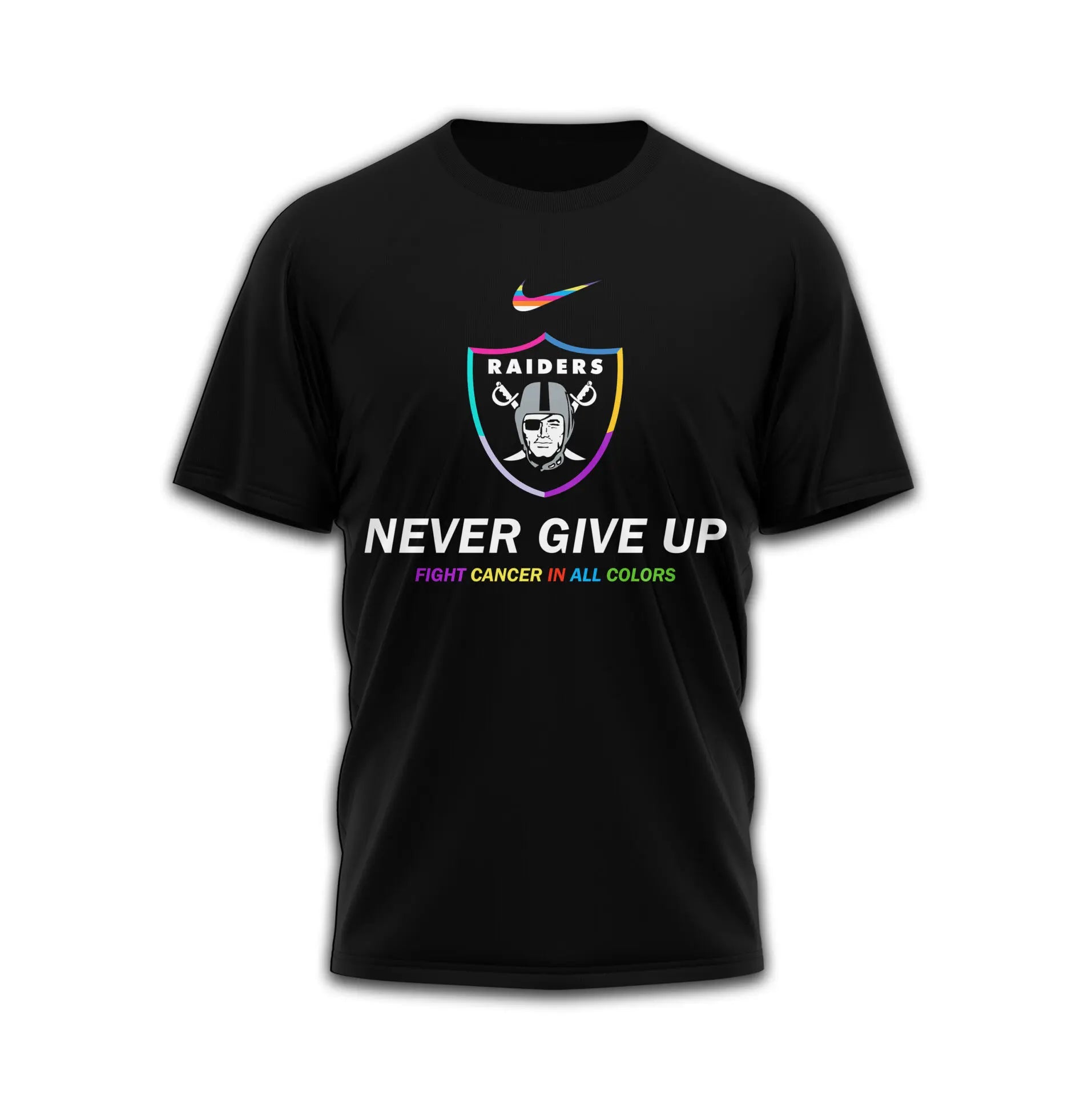 Las Vegas Raiders | Premium Fight Cancer In All Colors 3D Shirt TD – HuddleStyle.com - Image 2