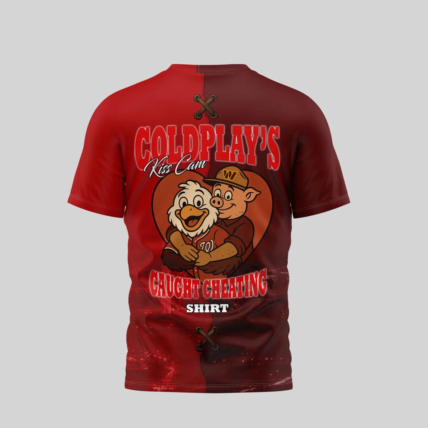 Washington Commanders – Washington Nationals | Kiss Cam Caught Cheating 3D Shirt TD – HuddleStyle.com - Image 3