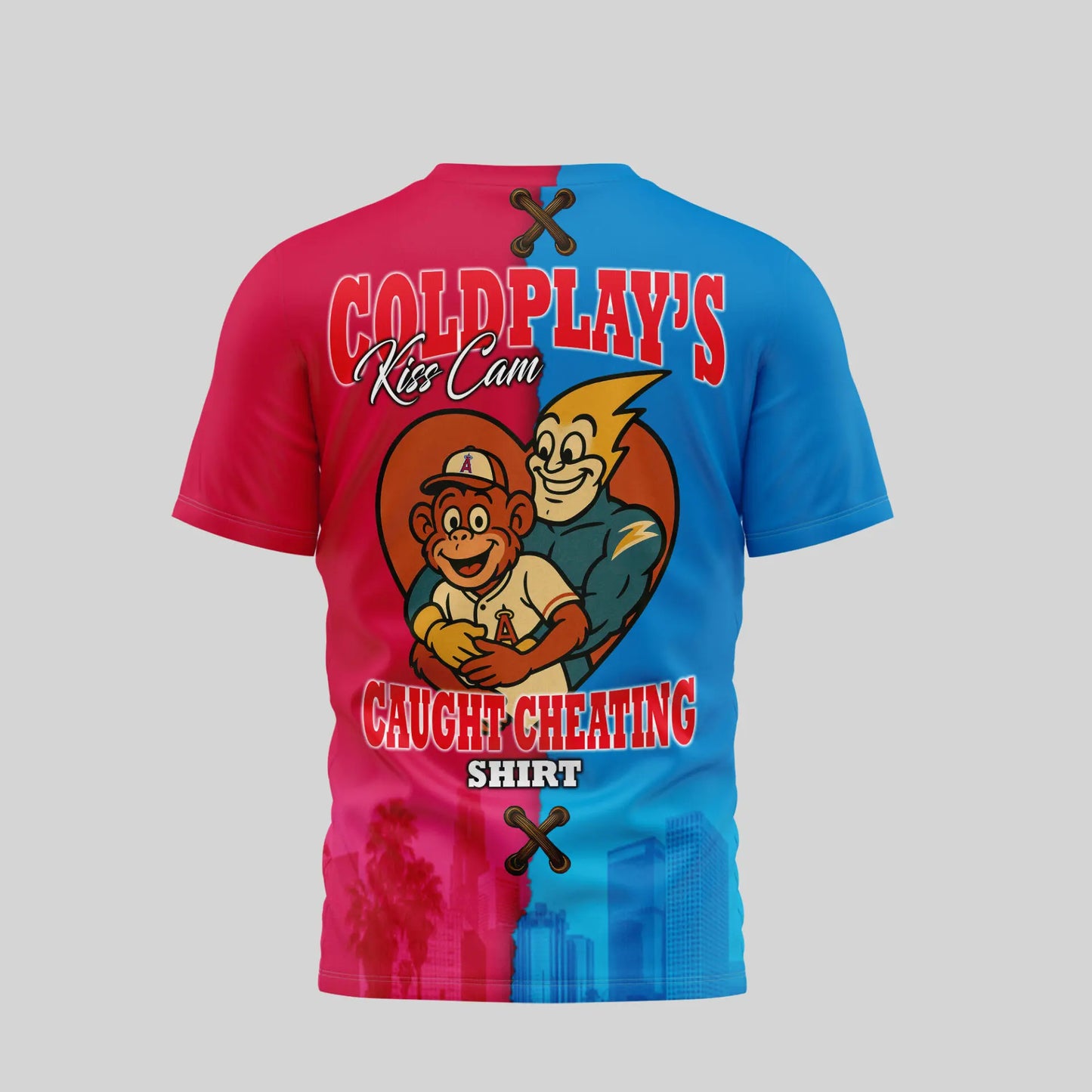 Los Angeles Chargers – Los Angeles Angels | Kiss Cam Caught Cheating 3D Shirt TD – HuddleStyle.com - Image 4