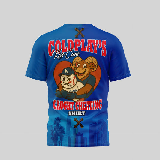 Los Angeles Rams – Los Angeles Dodgers | Kiss Cam Caught Cheating 3D Shirt TD – HuddleStyle.com - Main