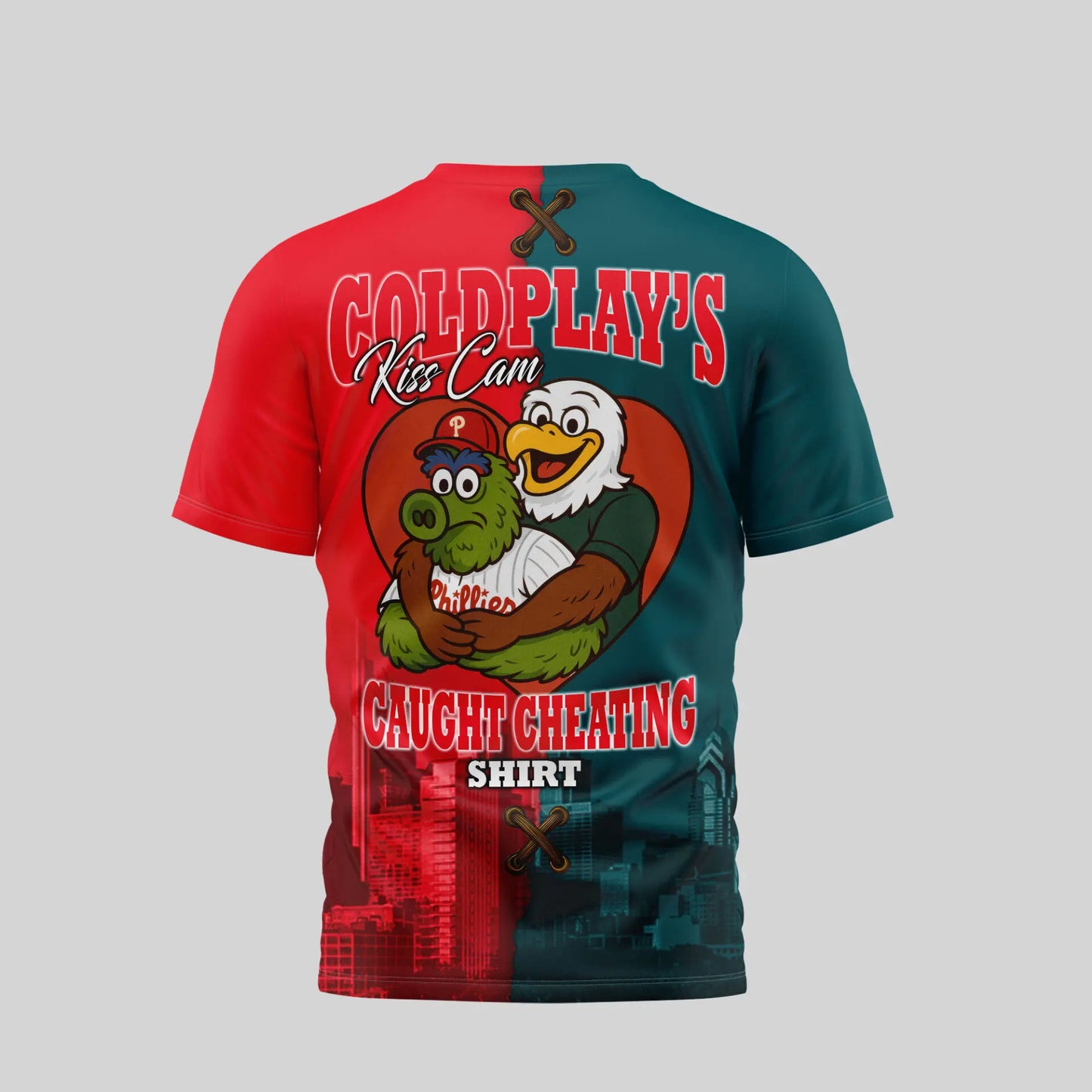 Philadelphia Eagles – Philadelphia Phillies | Kiss Cam Caught Cheating 3D Shirt TD – HuddleStyle.com - Image 4