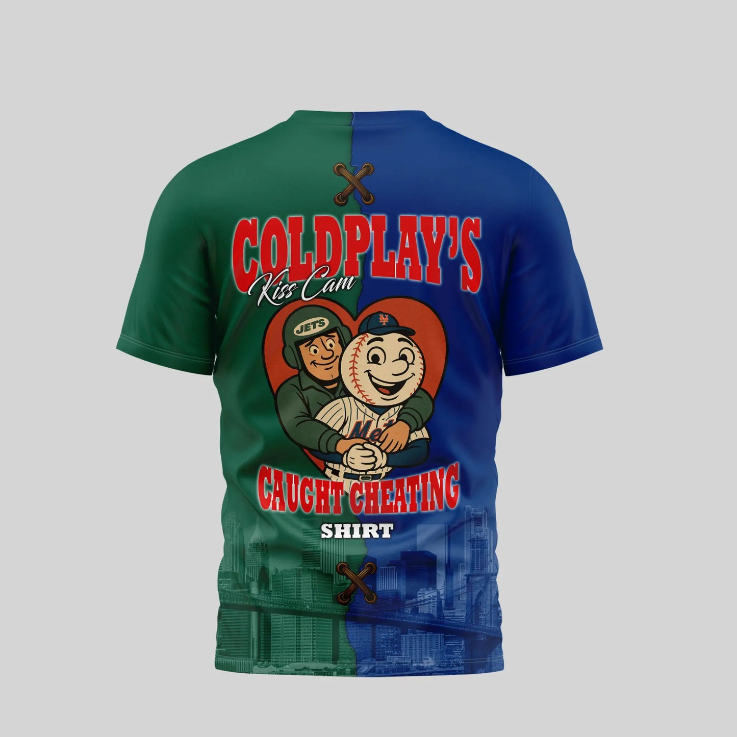 New York Jets – New York Mets | Kiss Cam Caught Cheating 3D Shirt TD – HuddleStyle.com - Main