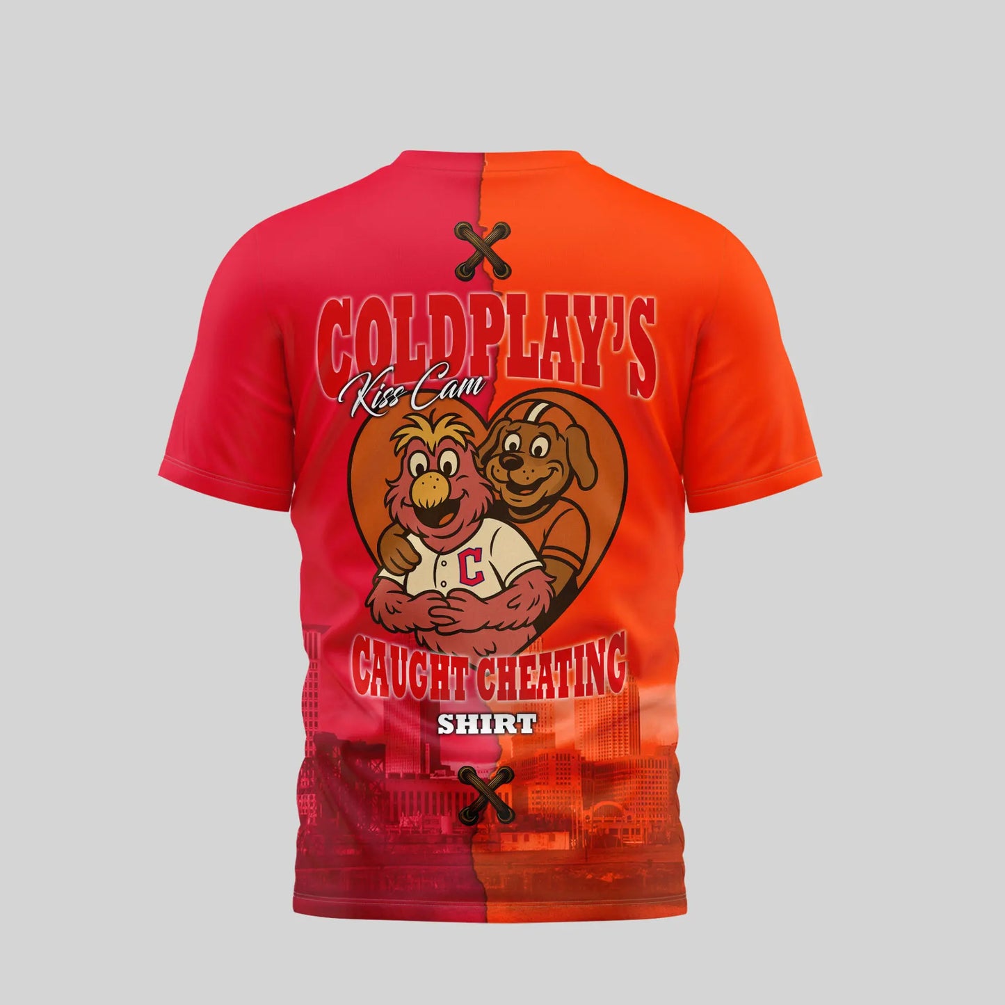 Cleveland Browns – Cleveland Guardians | Kiss Cam Caught Cheating 3D Shirt TD – HuddleStyle.com - Image 3