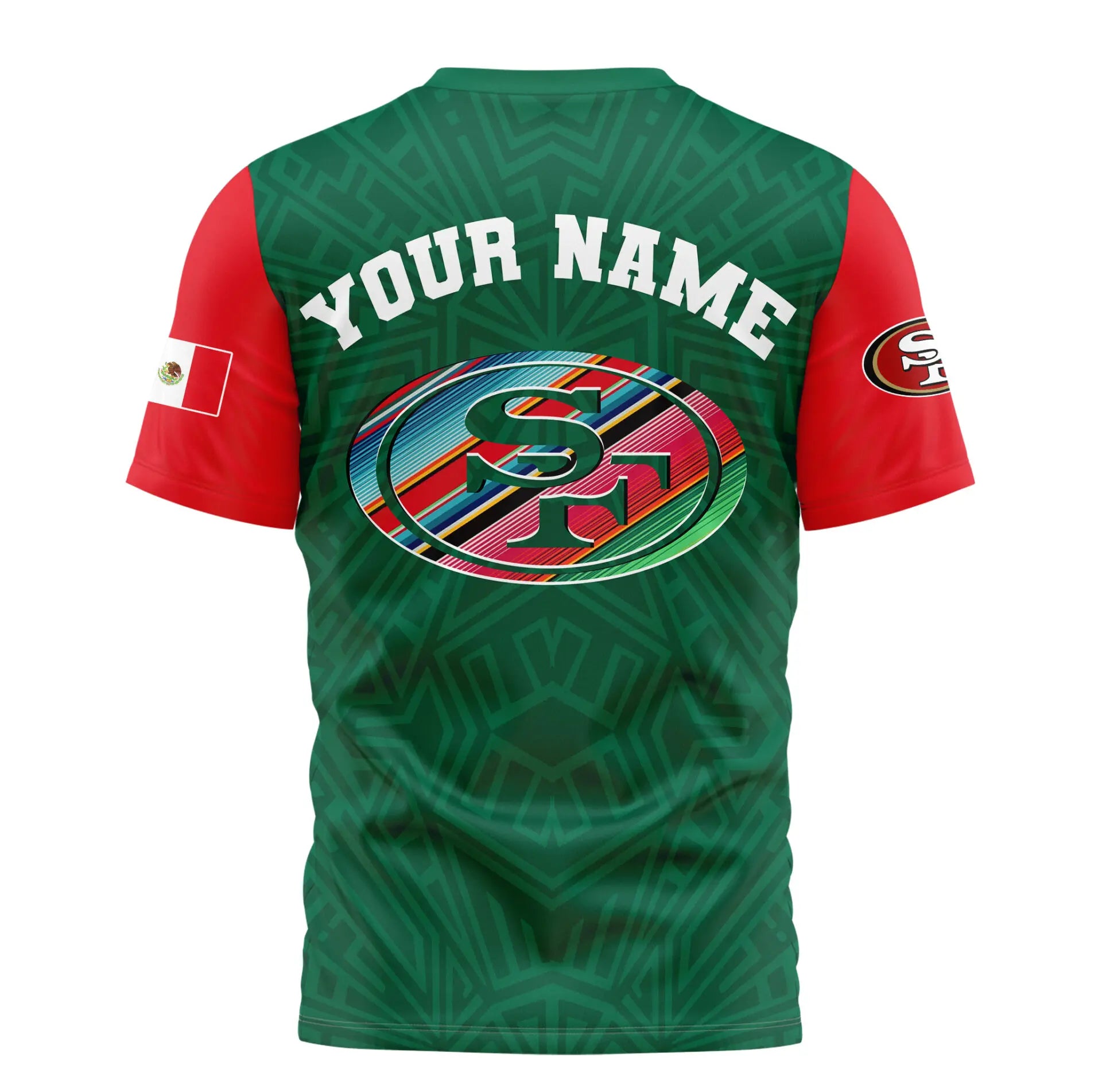 San Francisco 49ers | Premium NFL Mexican Heritage Celebration 3D Shirt HI – HuddleStyle.com - Main