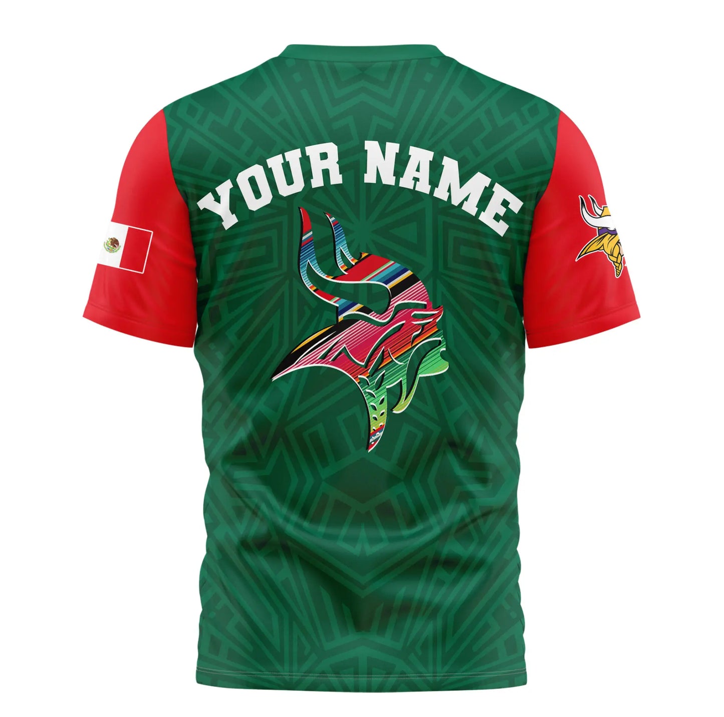 Minnesota Vikings | Premium NFL Mexican Heritage Celebration 3D Shirt HI – HuddleStyle.com - Image 3