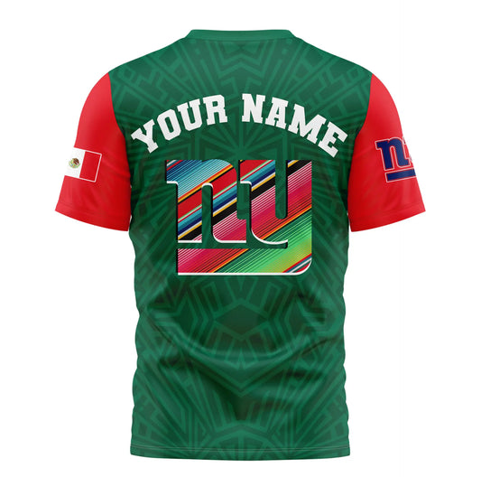 New York Giants | Premium NFL Mexican Heritage Celebration 3D Shirt HI – HuddleStyle.com - Main